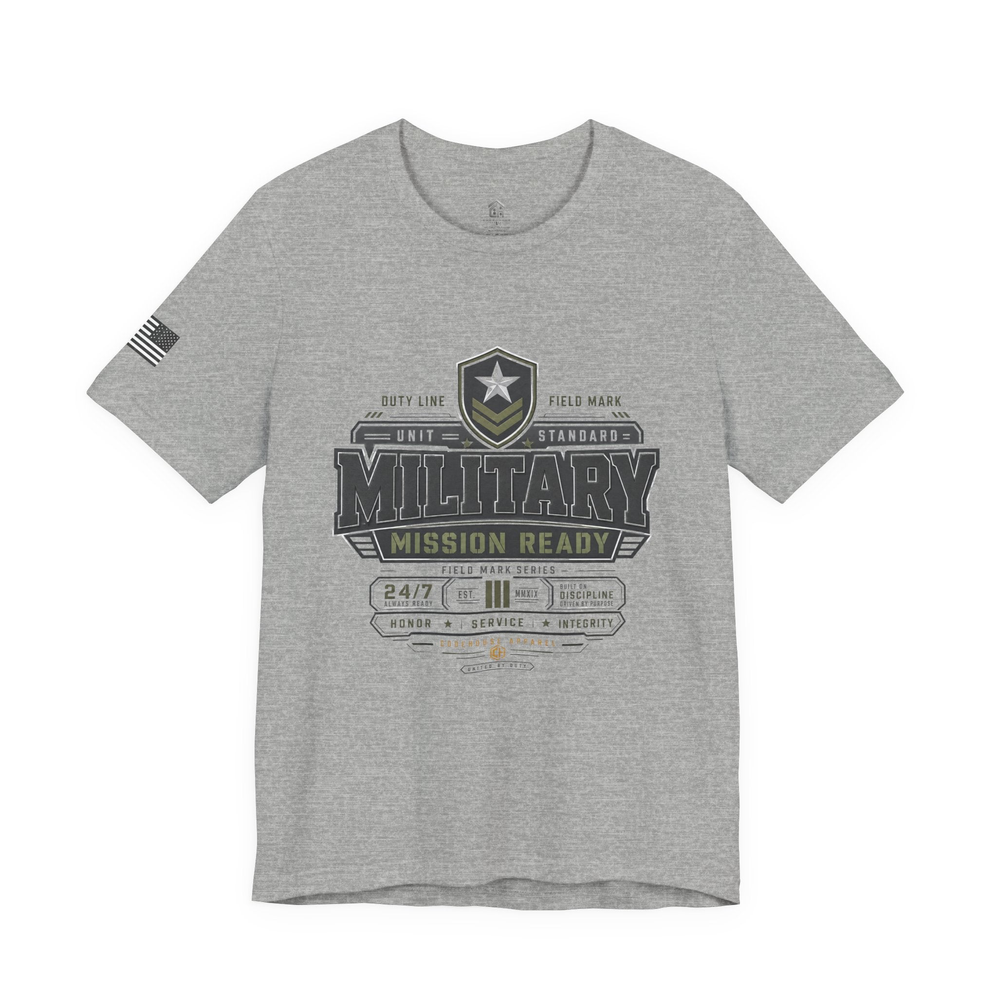 Military Mission Ready Tee — Military Emblem Graphic T-Shirt