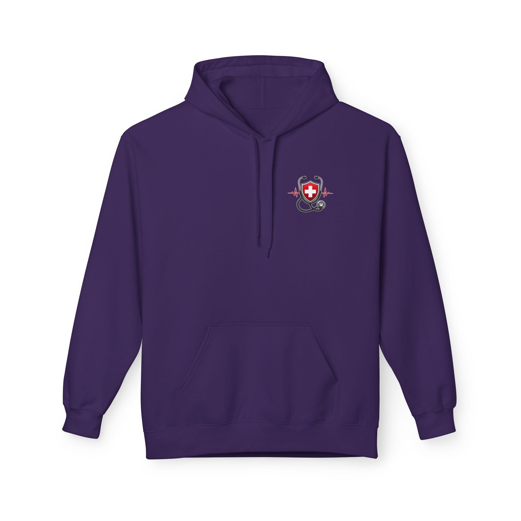ER Nurse Hoodie - "Present in Chaos, Fueled by Caffeine & Compassion" Medical Staff Pullover