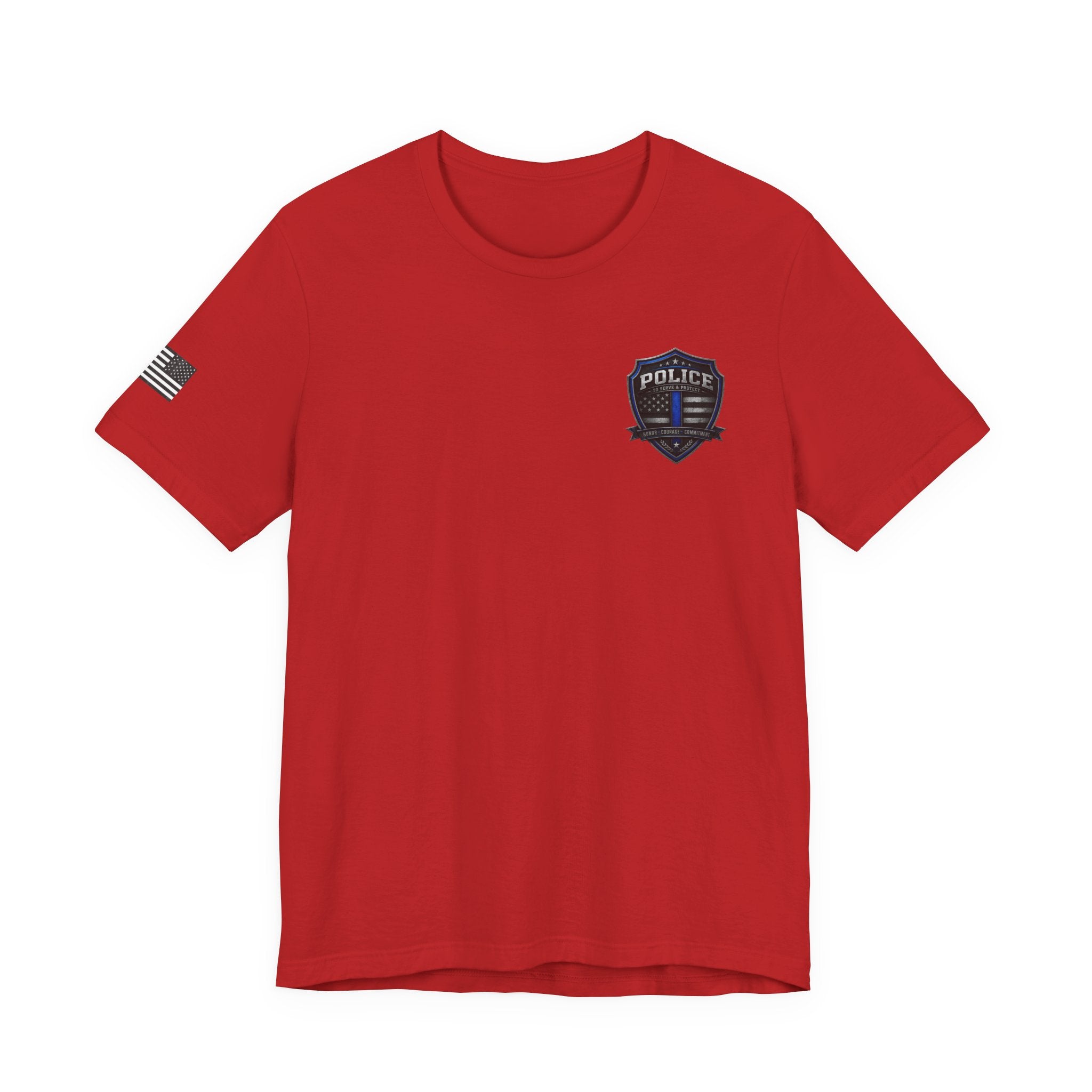 Serve With Honor Police T‑Shirt — Tactical Response Badge Tee