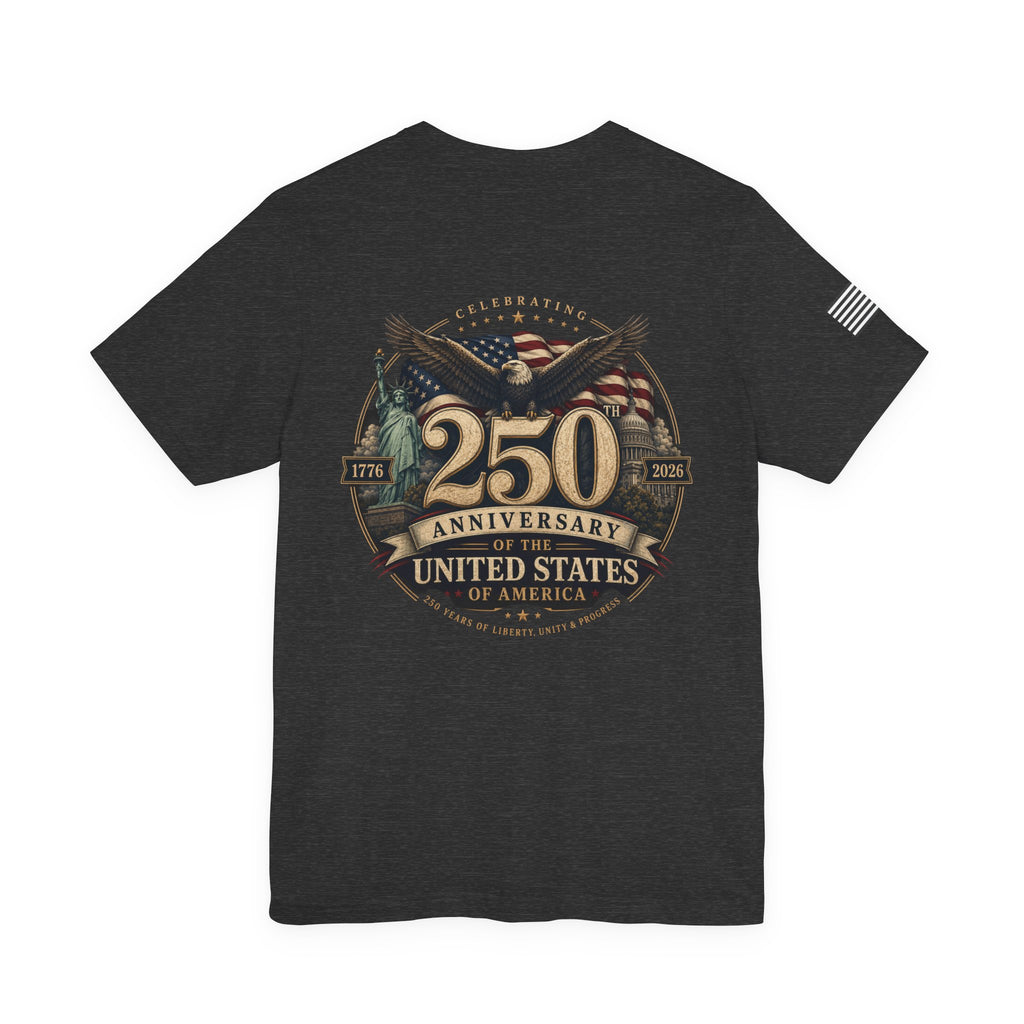 250th Anniversary USA T‑Shirt — American Eagle & Flag Commemorative Tee