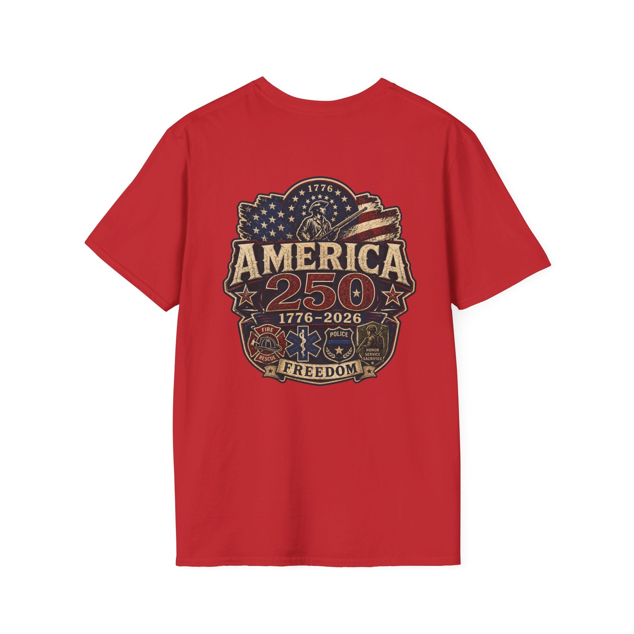 America 250 First Responder Freedom T-Shirt | 1776–2026 Patriotic Tee