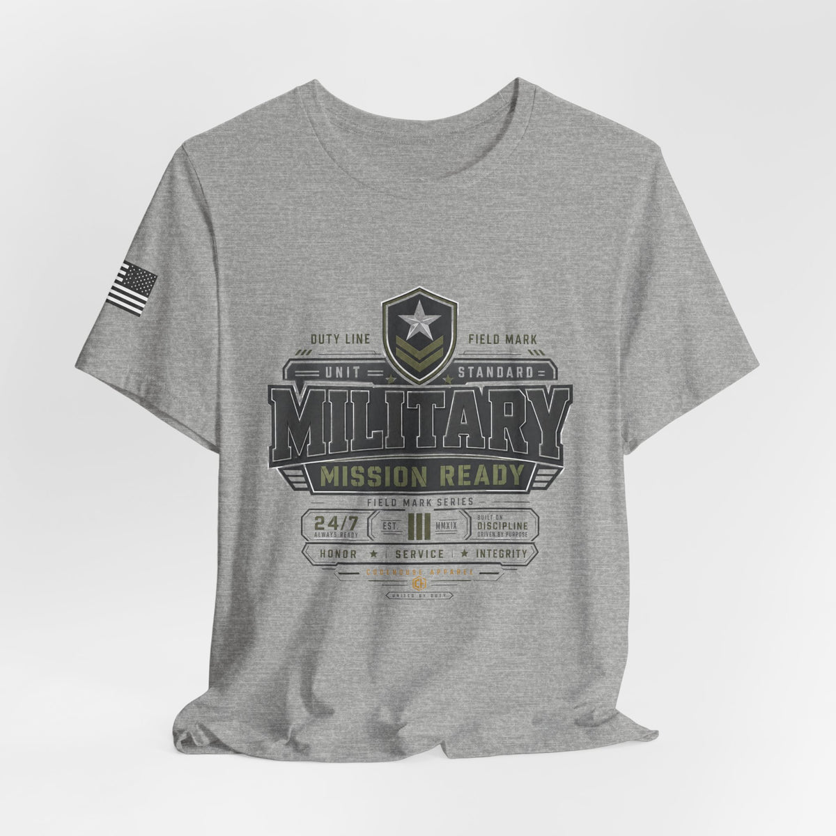 Military Mission Ready Tee — Military Emblem Graphic T-Shirt