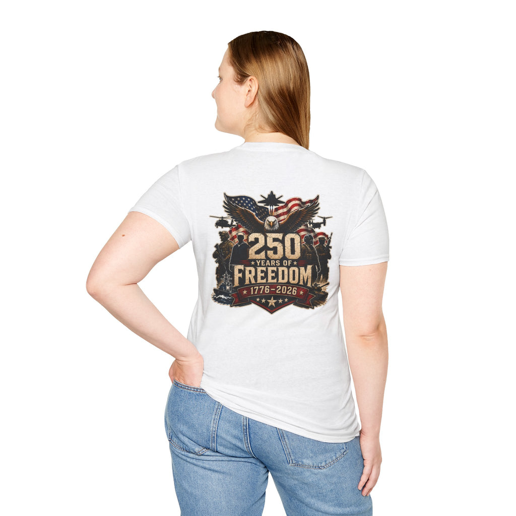 250 Years of Freedom Military Patriotic Graphic Tee