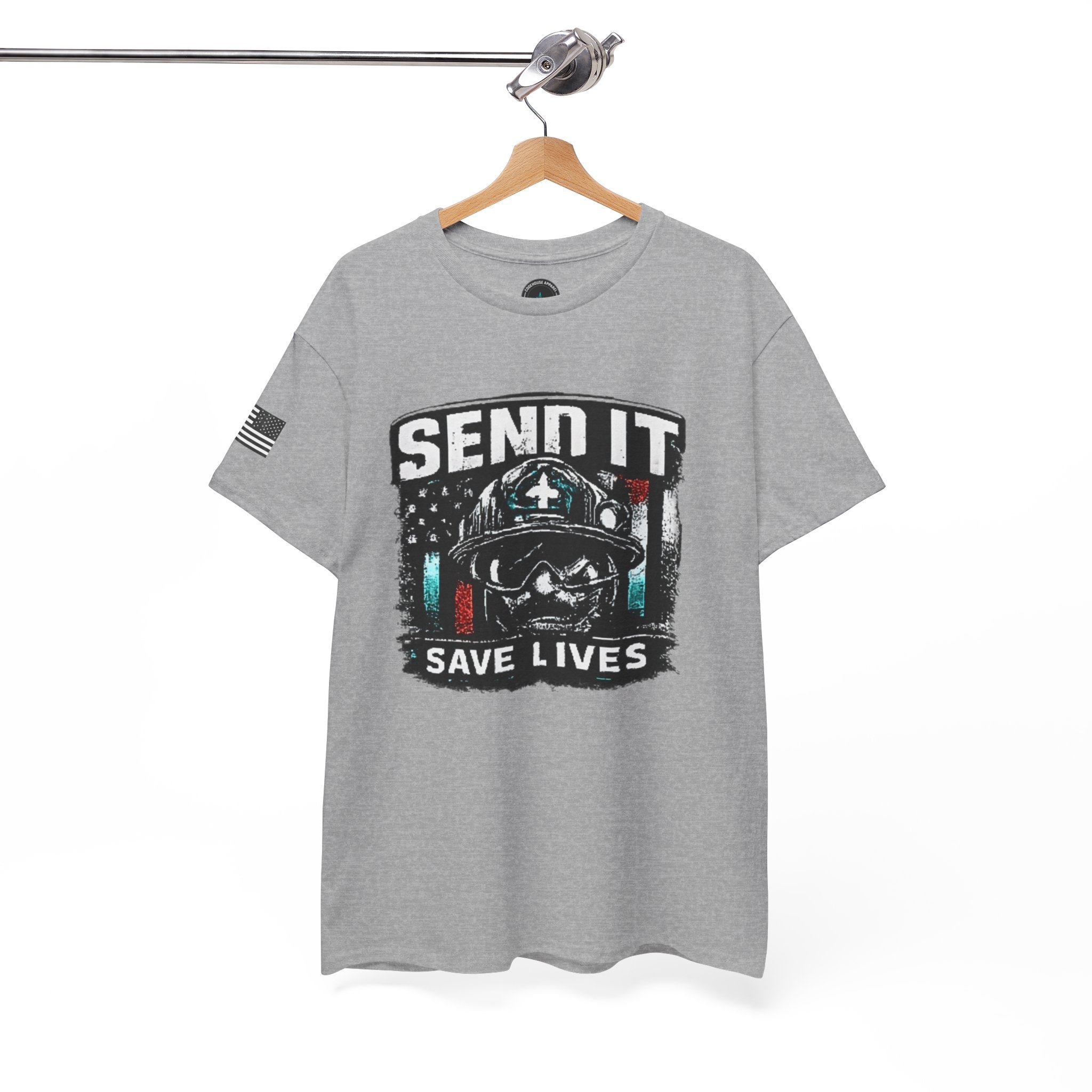 Send It Save Lives T‑Shirt — EMS/Paramedic Rescue Helmet Tee