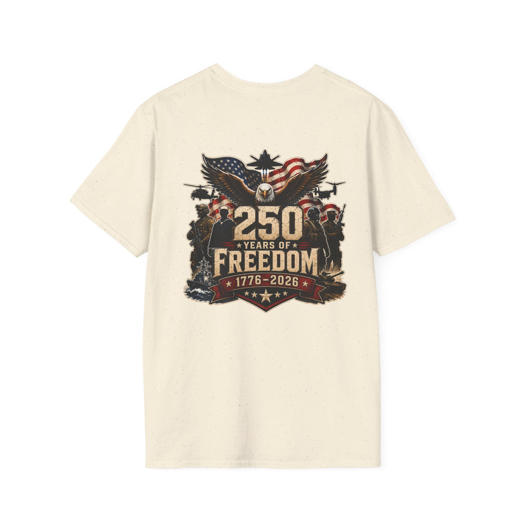 250 Years of Freedom Military Patriotic Graphic Tee