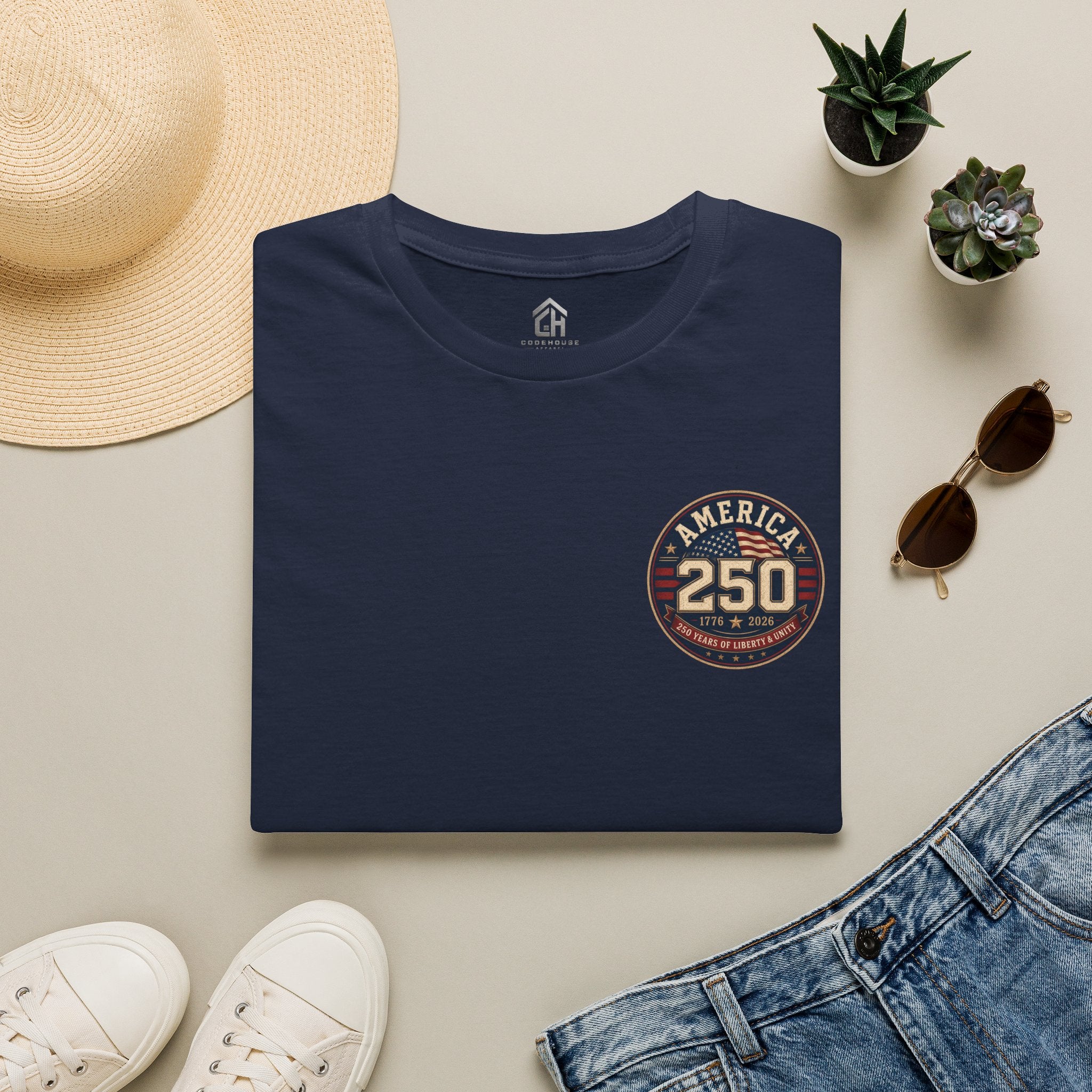 America 250 Firefighter Patriotic Graphic Tee