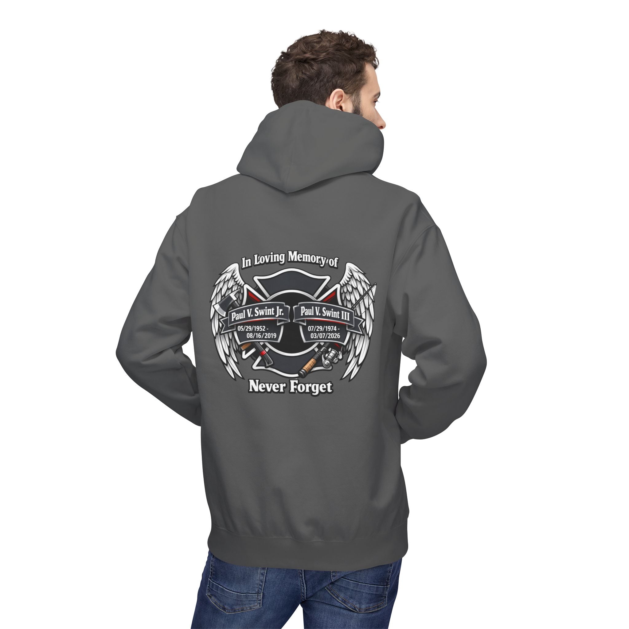 Memorial 'Never Forget' Hoodie — In Loving Memory Tribute Sweatshirt