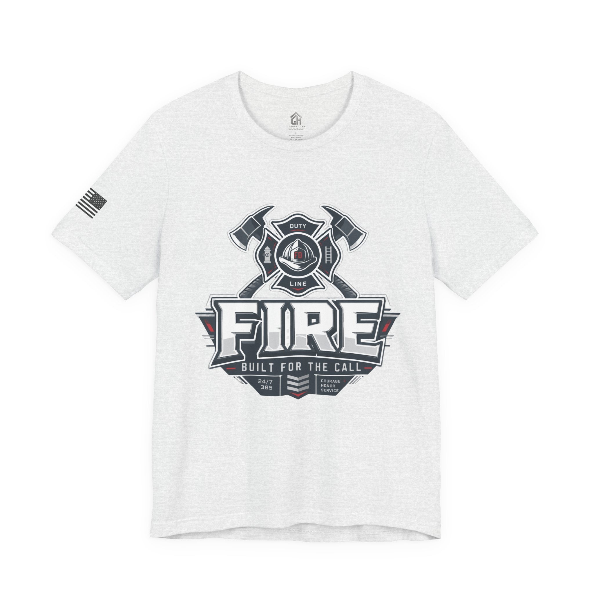 Firefighter T-Shirt — "Fire Built for the Call" Graphic Tee