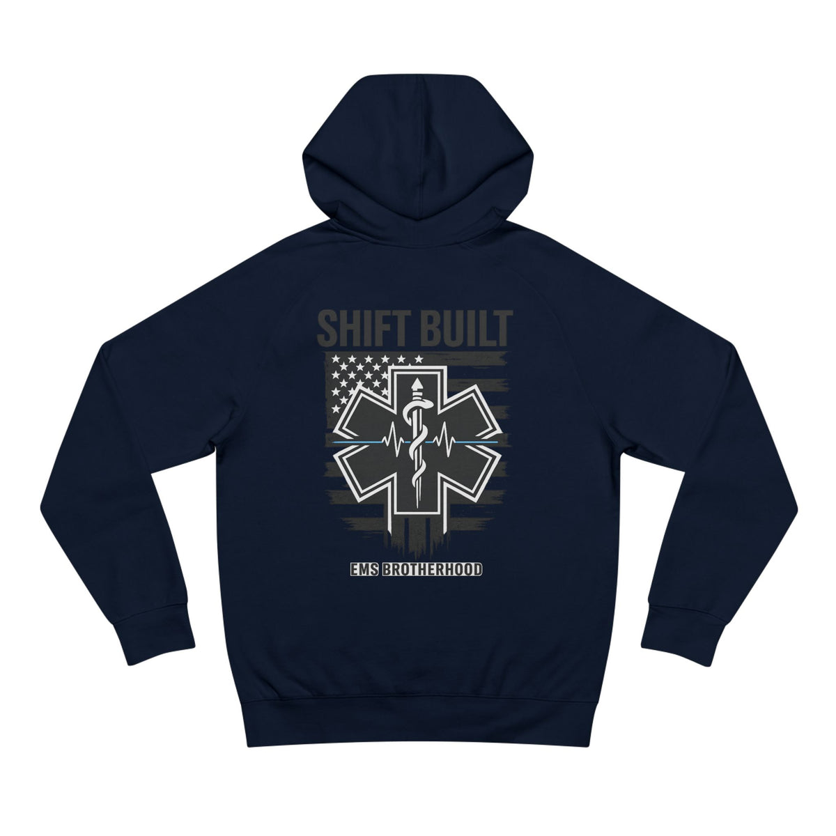 Shift Built EMS Brotherhood Hoodie | Paramedic Star of Life, American Flag