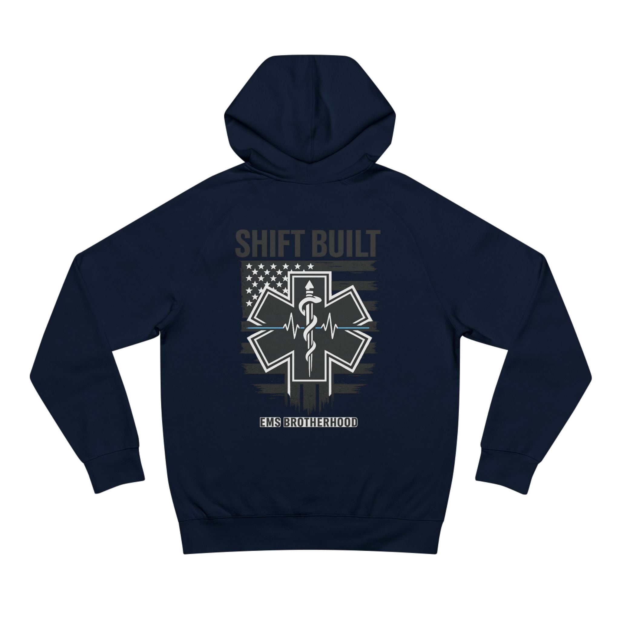 Shift Built EMS Brotherhood Hoodie | Paramedic Star of Life, American Flag