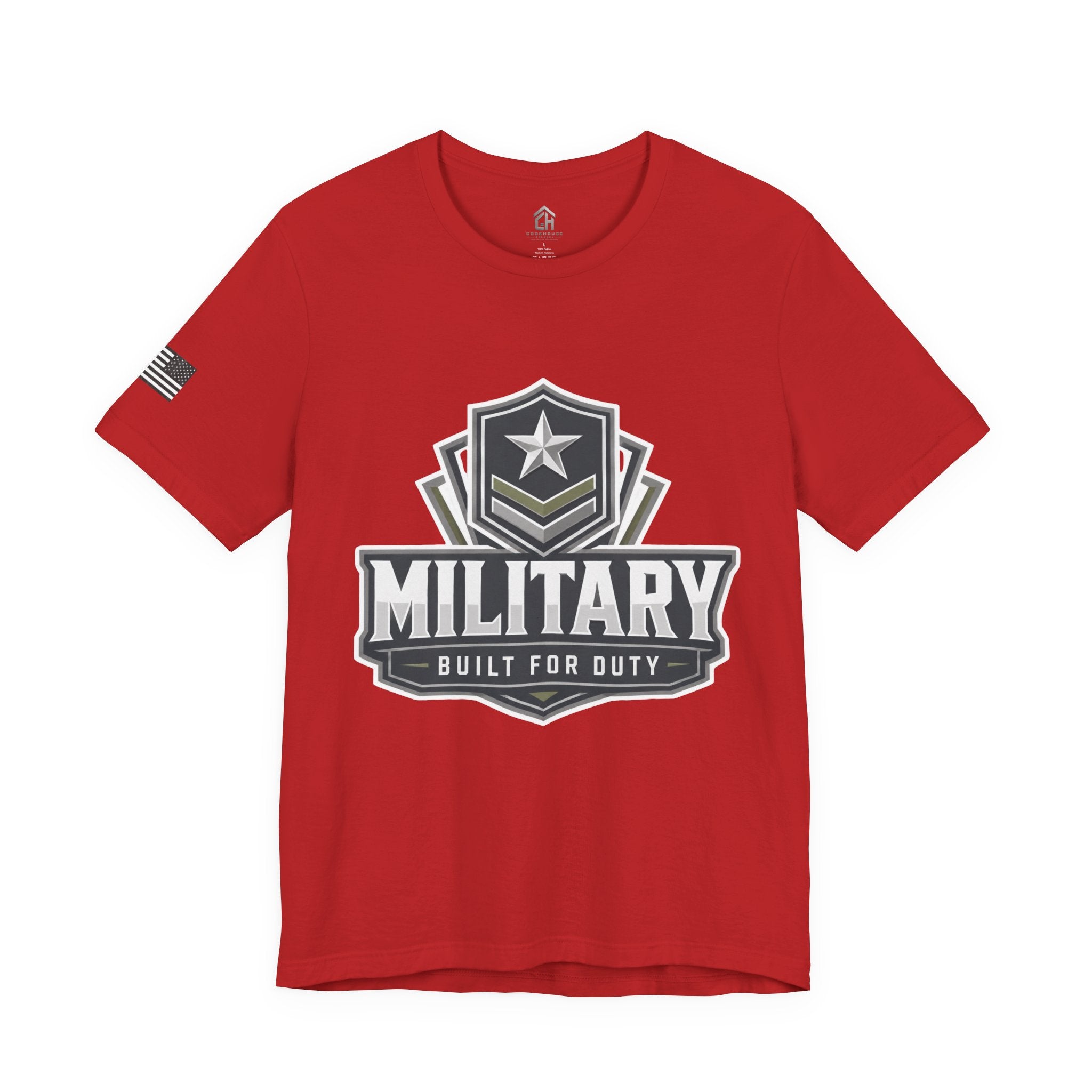 Military Built for Duty Graphic Tee — Patriotic Veteran T‑Shirt