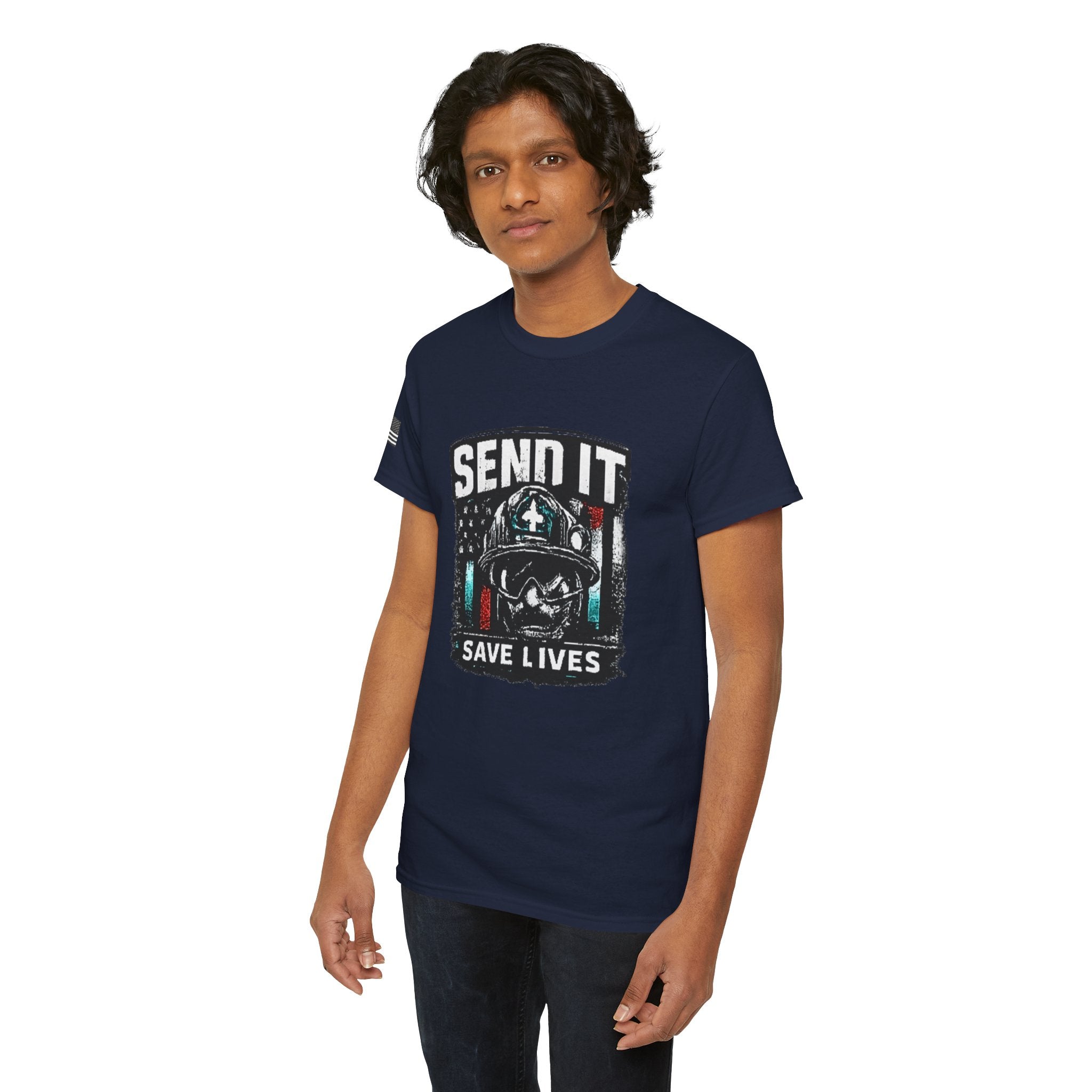 Send It Save Lives T‑Shirt — EMS/Paramedic Rescue Helmet Tee