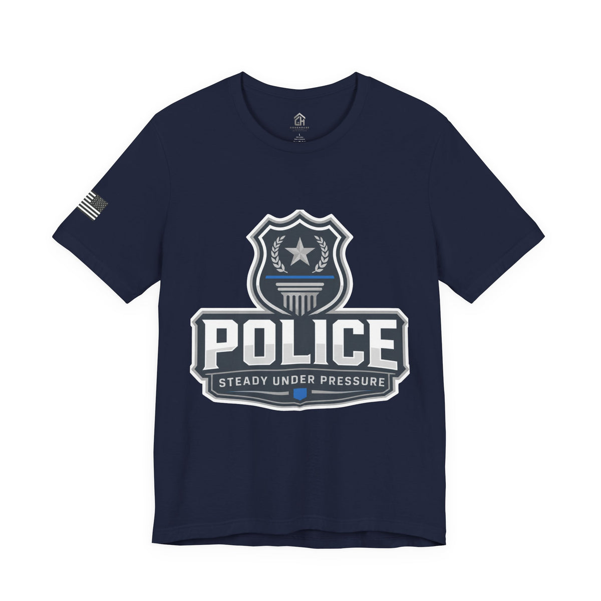 Steady Under Pressure Police Badge Tee