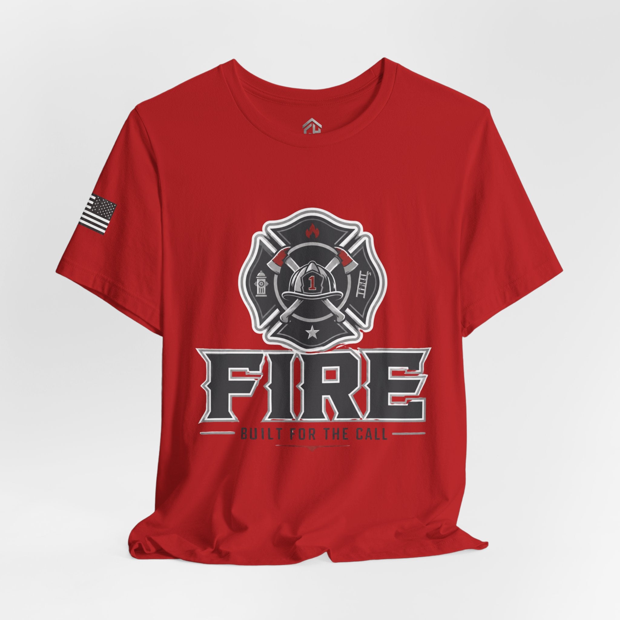 Firefighter T‑Shirt - "FIRE: Built for the Call" Graphic Tee