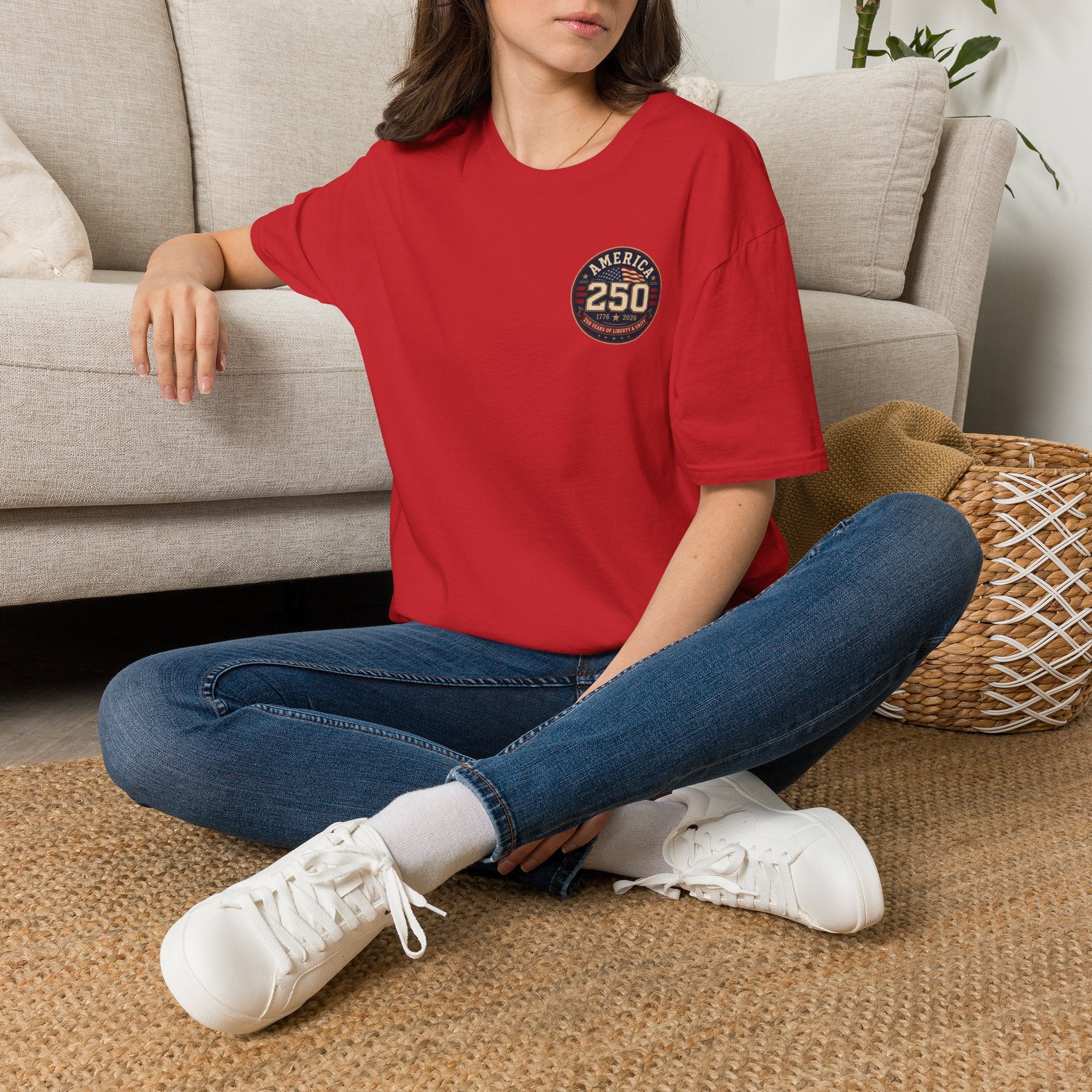 America 250 Firefighter Patriotic Graphic Tee