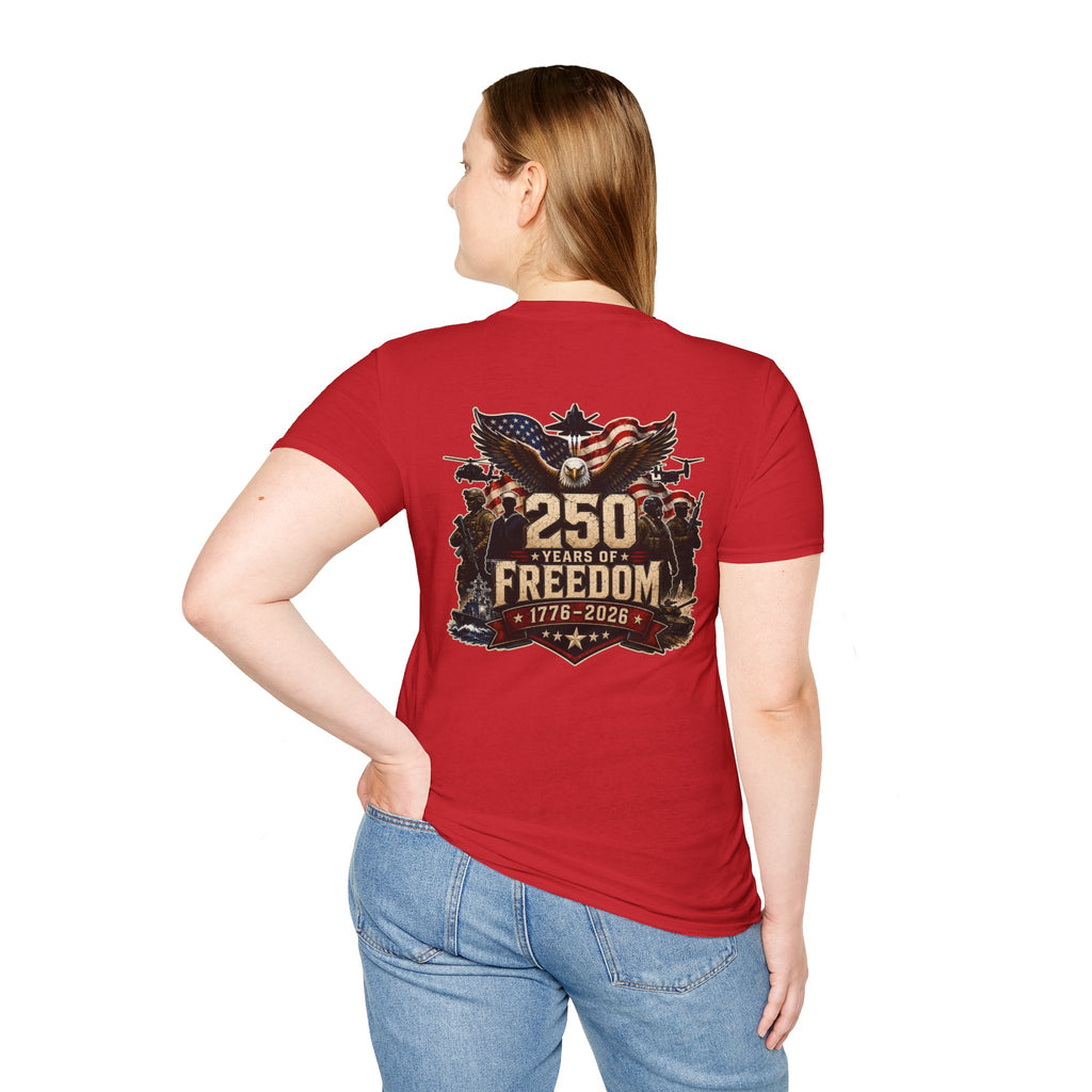 250 Years of Freedom Military Patriotic Graphic Tee
