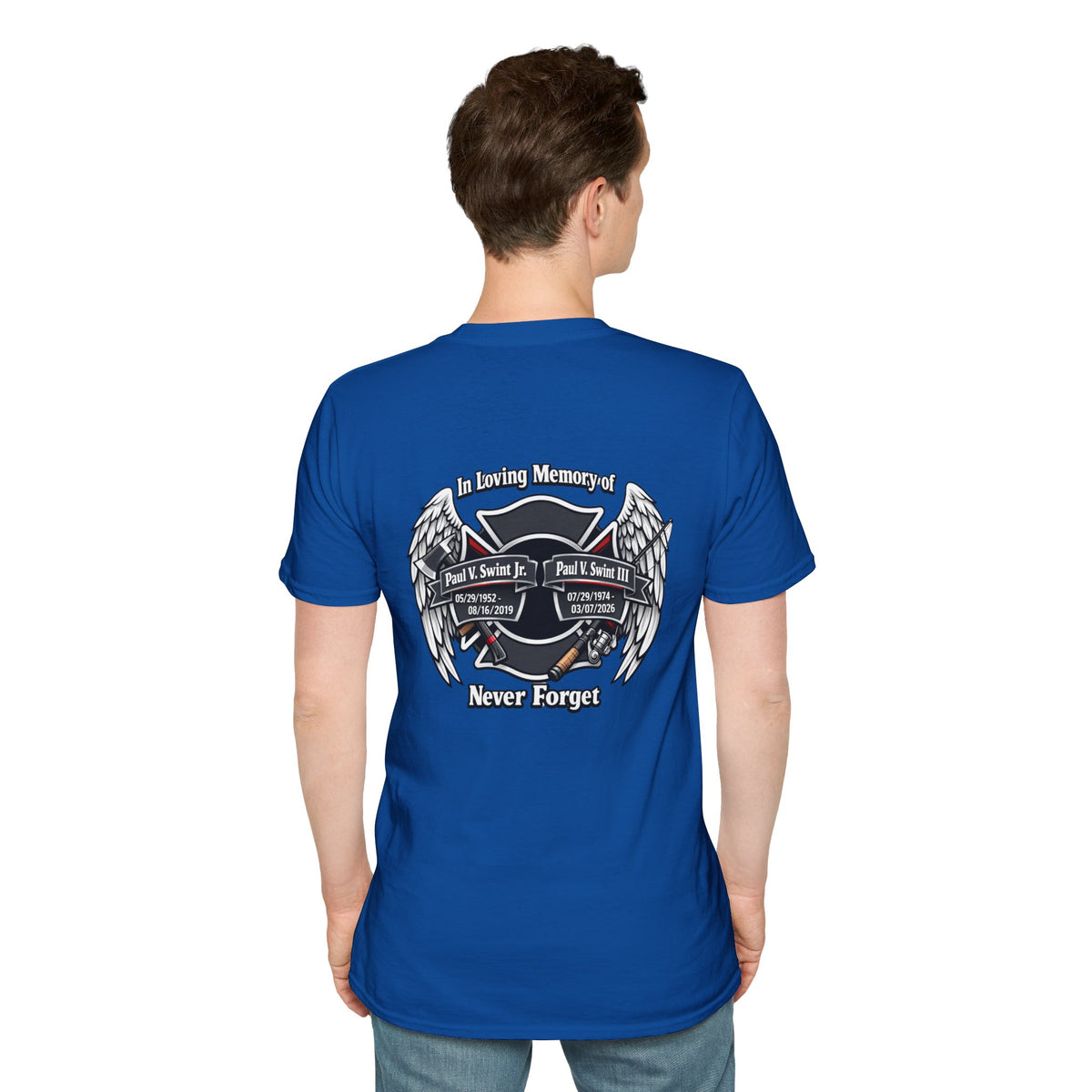 Memorial Wings T-Shirt — 'In Loving Memory / Never Forget' Tribute Tee
