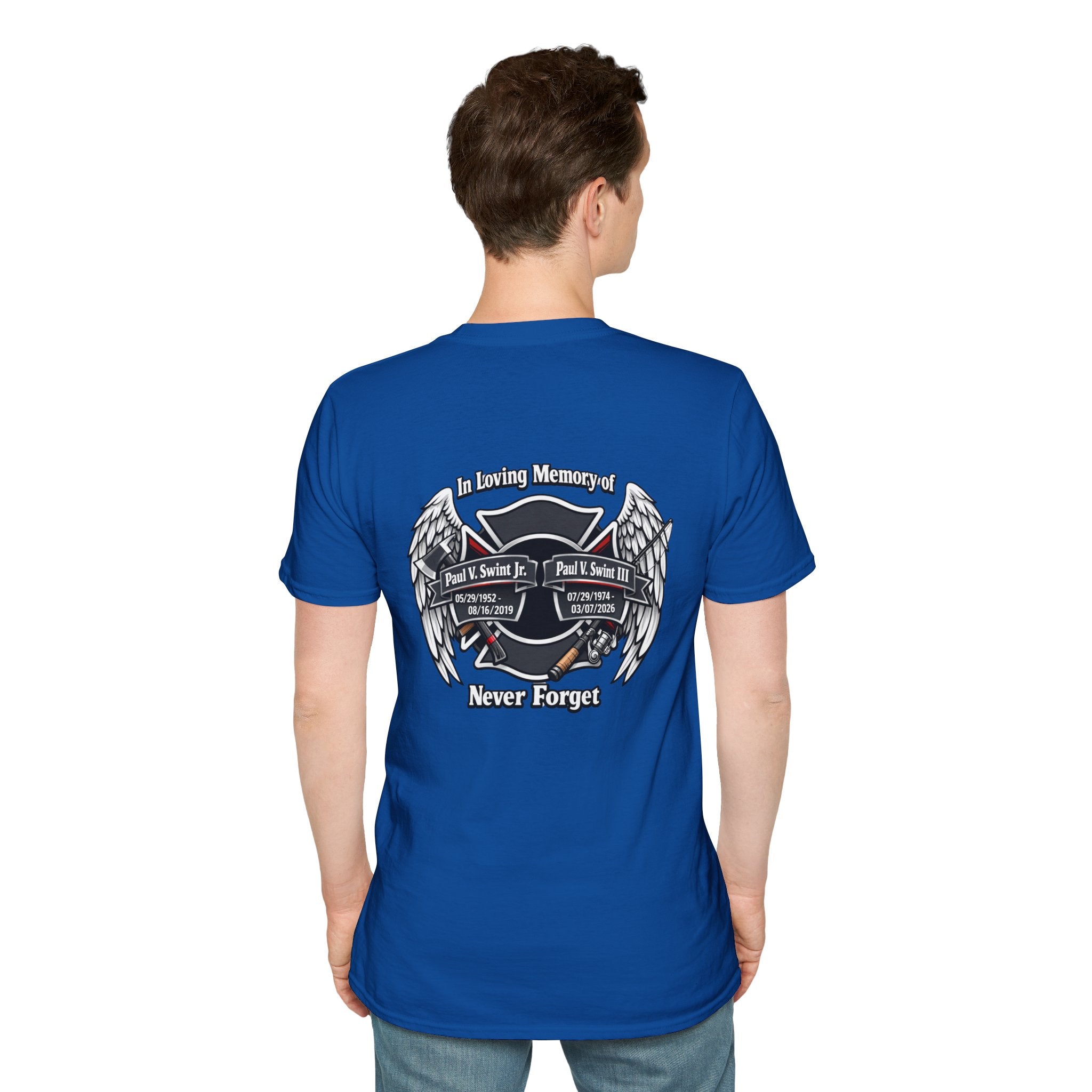 Memorial Wings T-Shirt — 'In Loving Memory / Never Forget' Tribute Tee