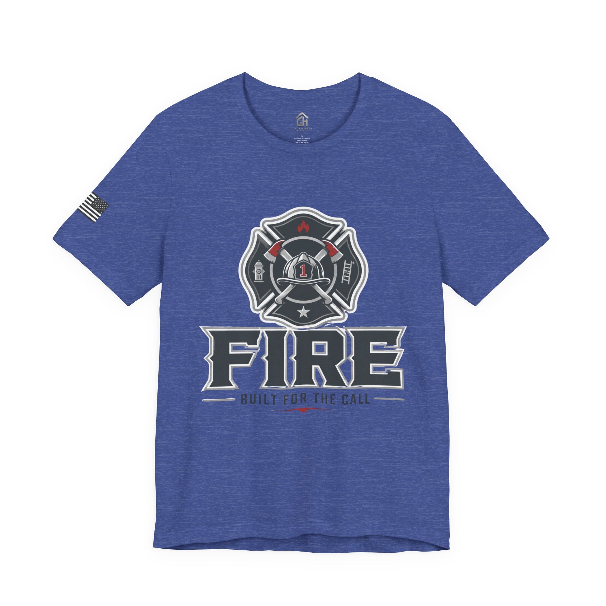 Firefighter T‑Shirt - "FIRE: Built for the Call" Graphic Tee