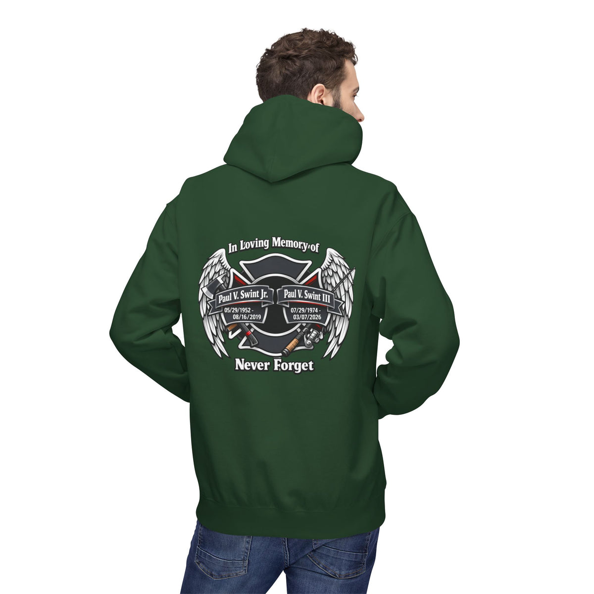 Memorial 'Never Forget' Hoodie — In Loving Memory Tribute Sweatshirt
