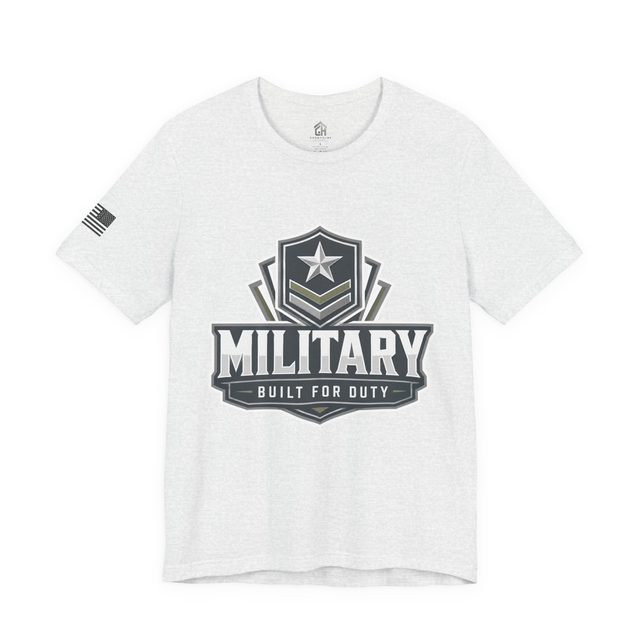 Military Built for Duty Graphic Tee — Patriotic Veteran T‑Shirt
