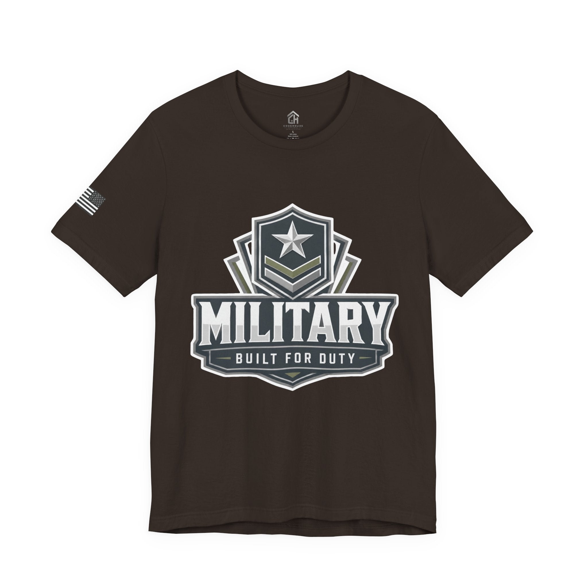 Military Built for Duty Graphic Tee — Patriotic Veteran T‑Shirt