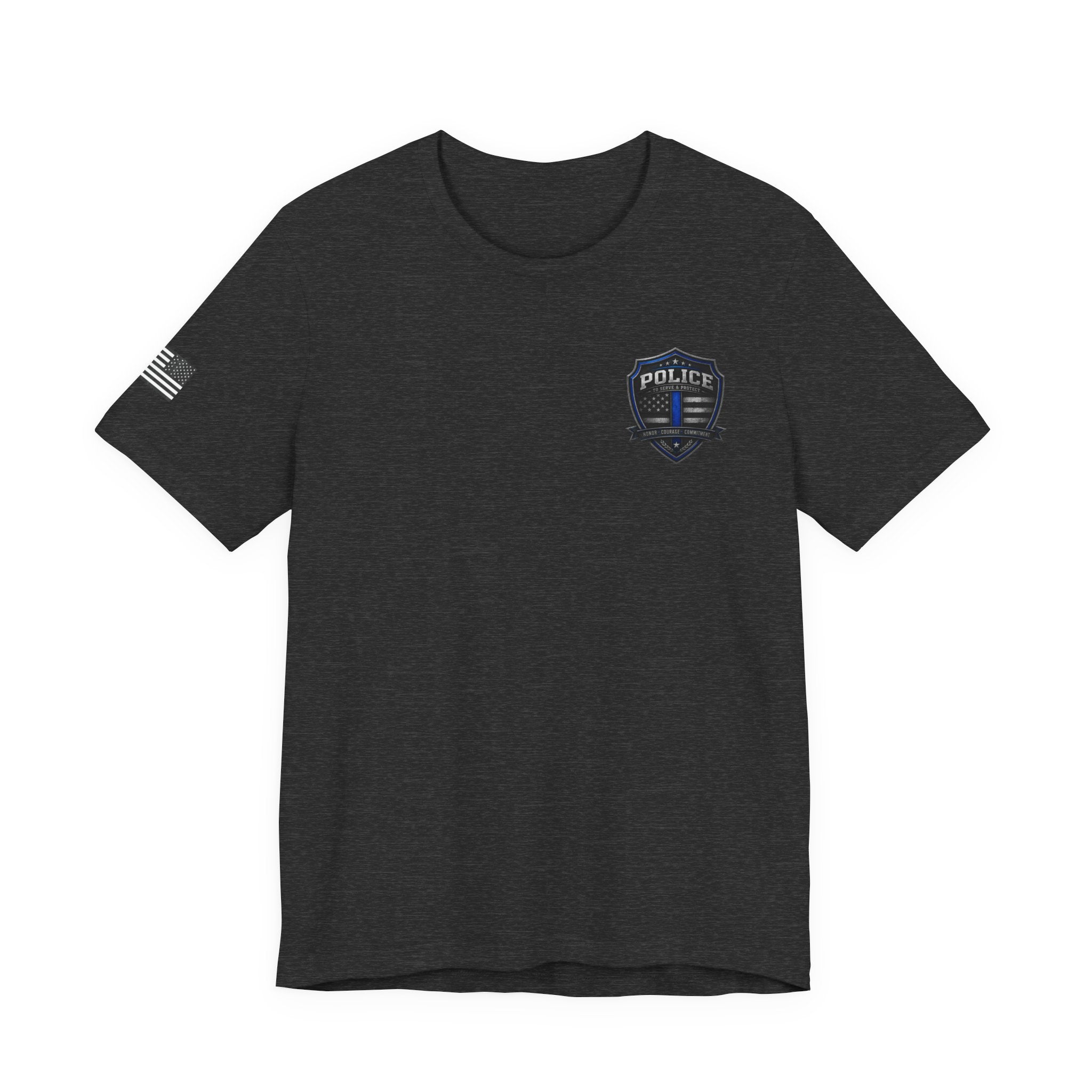 Serve With Honor Police T‑Shirt — Tactical Response Badge Tee