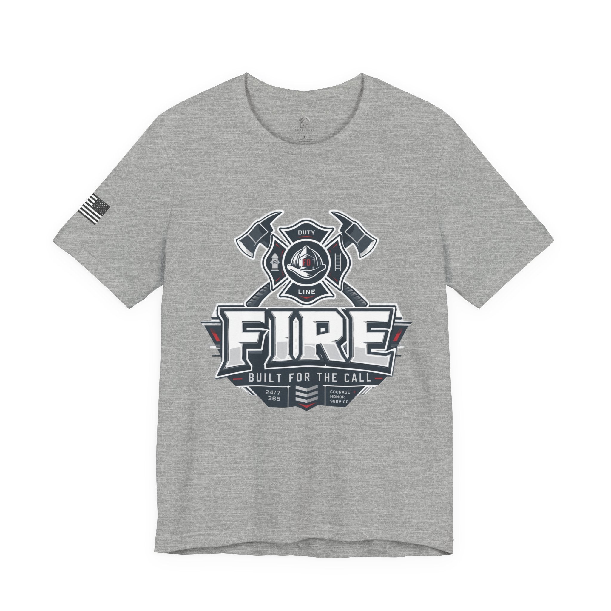 Firefighter T-Shirt — "Fire Built for the Call" Graphic Tee