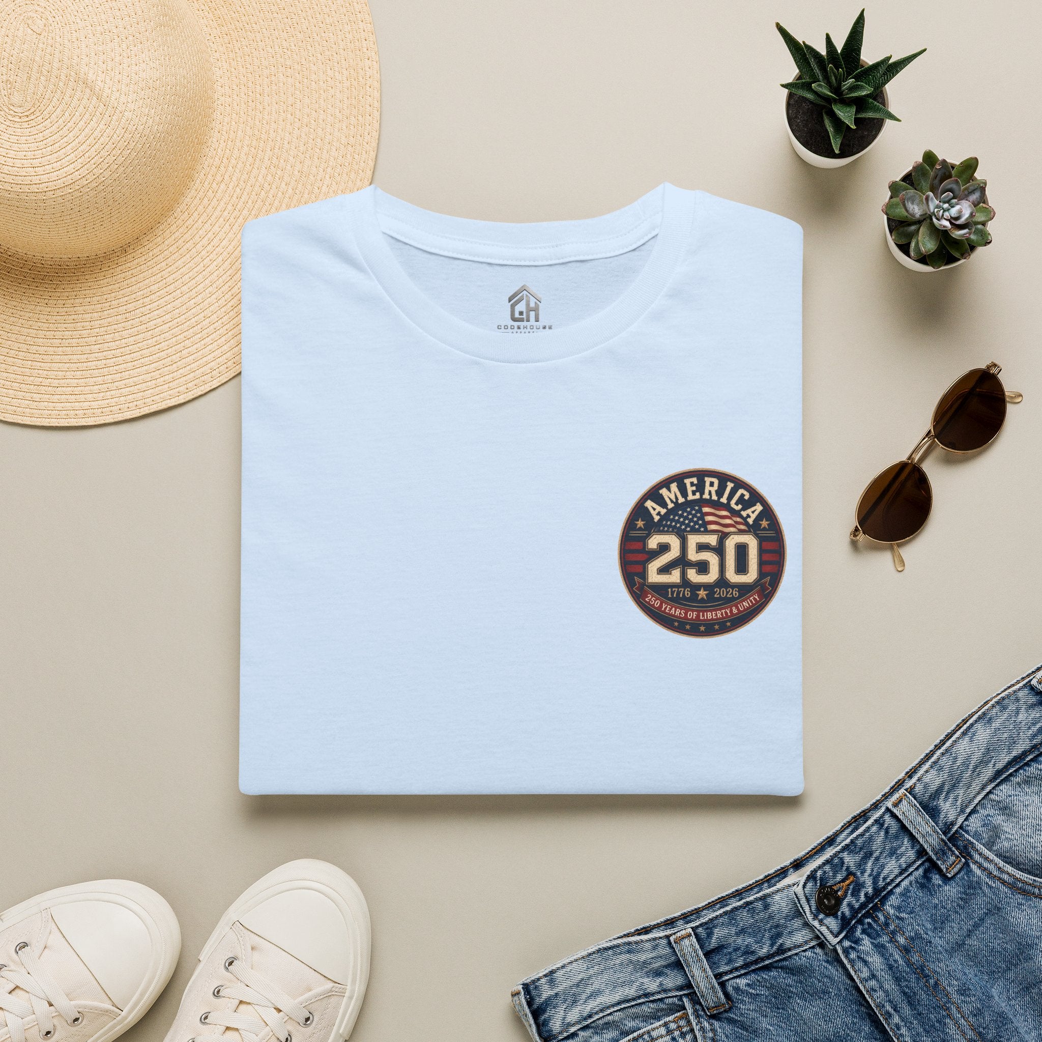 America 250 Firefighter Patriotic Graphic Tee