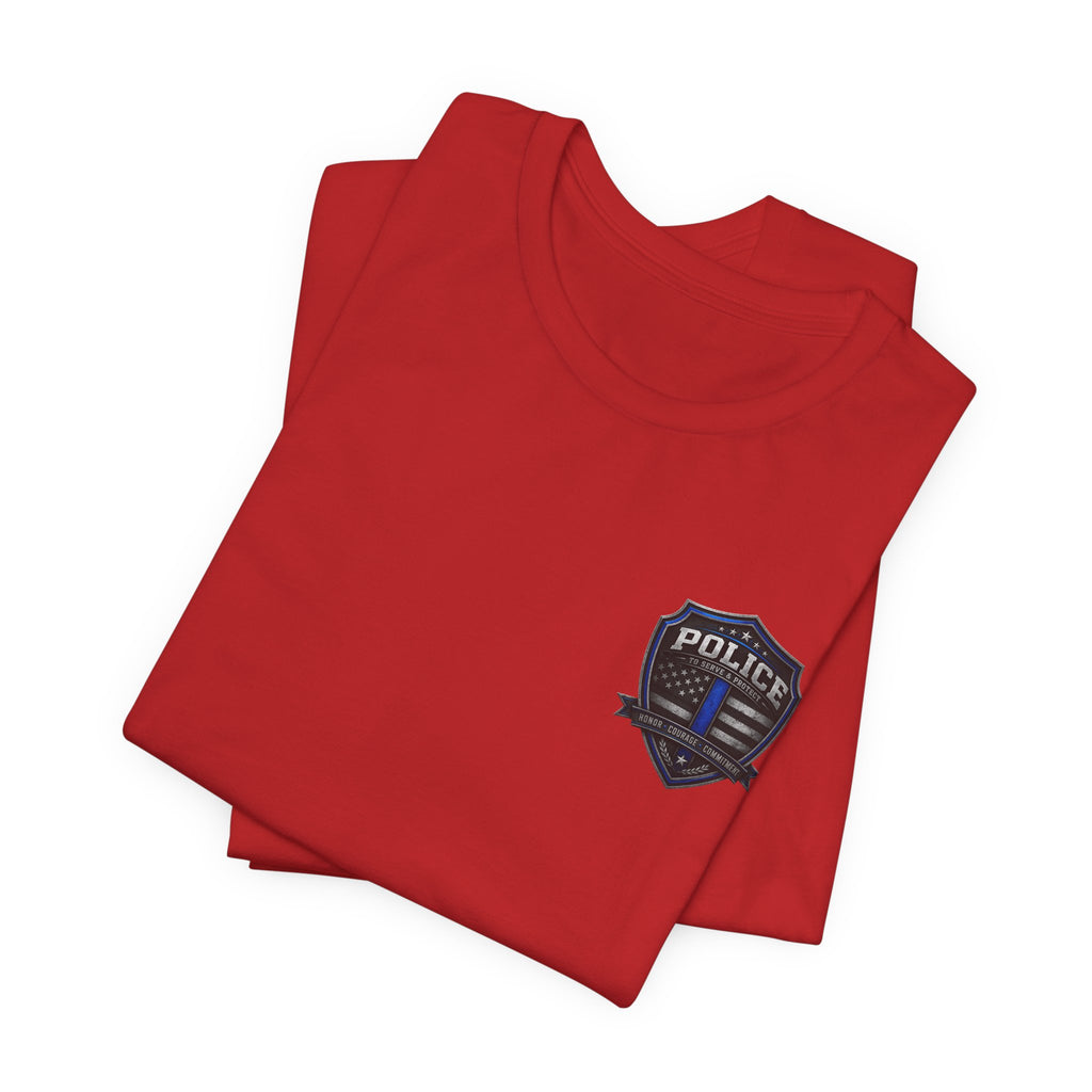 Serve With Honor Police T‑Shirt — Tactical Response Badge Tee