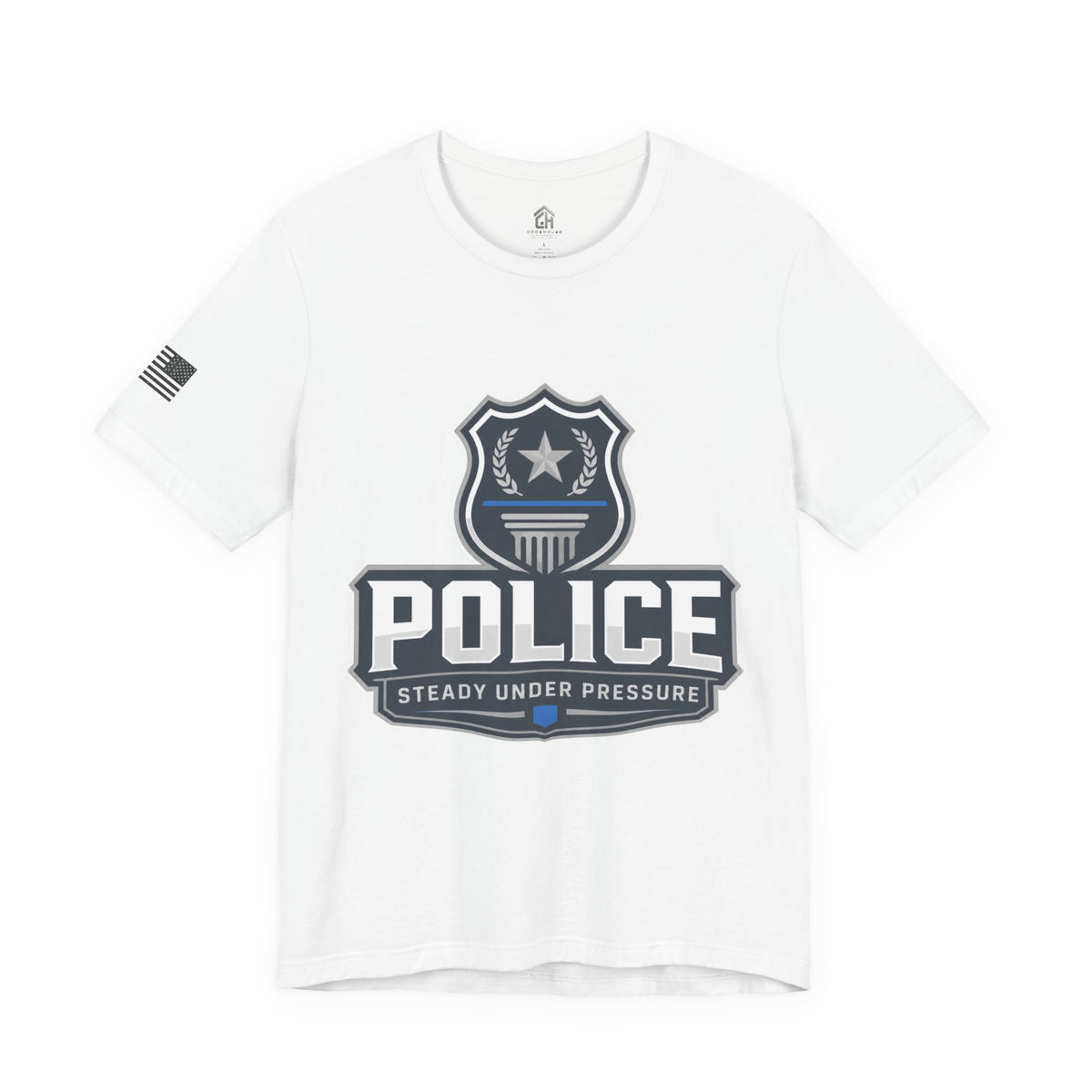 Steady Under Pressure Police Badge Tee