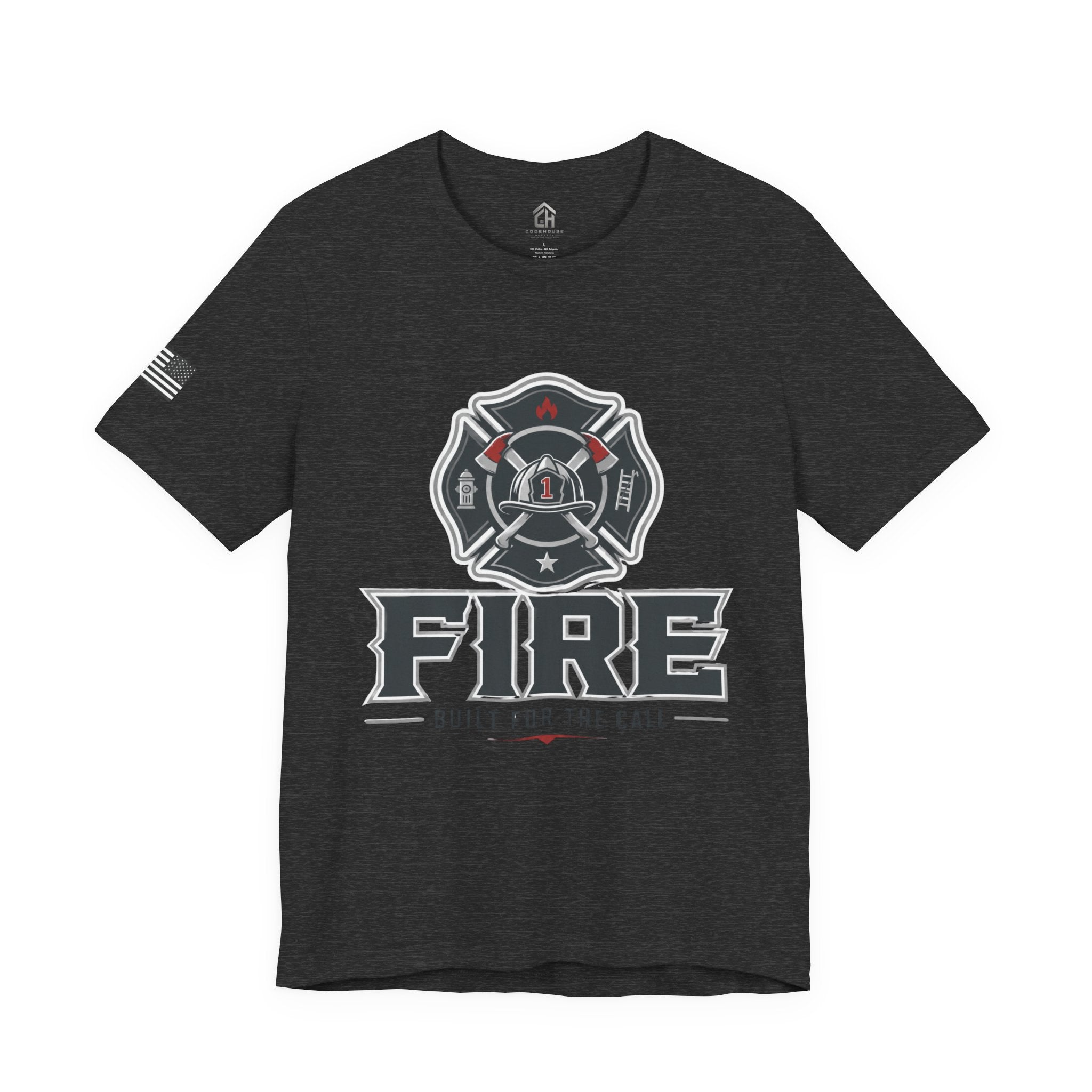 Firefighter T‑Shirt - "FIRE: Built for the Call" Graphic Tee