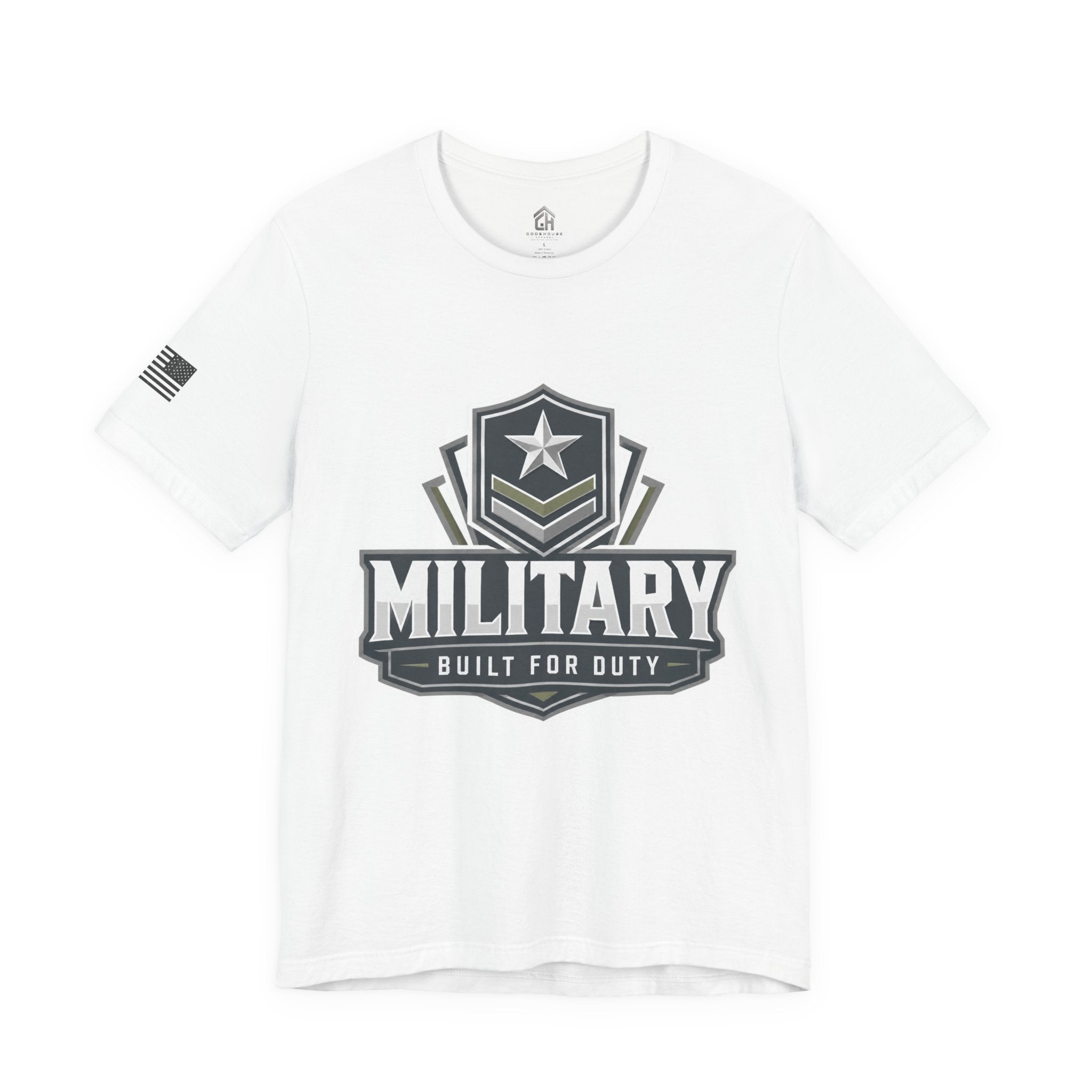 Military Built for Duty Graphic Tee — Patriotic Veteran T‑Shirt
