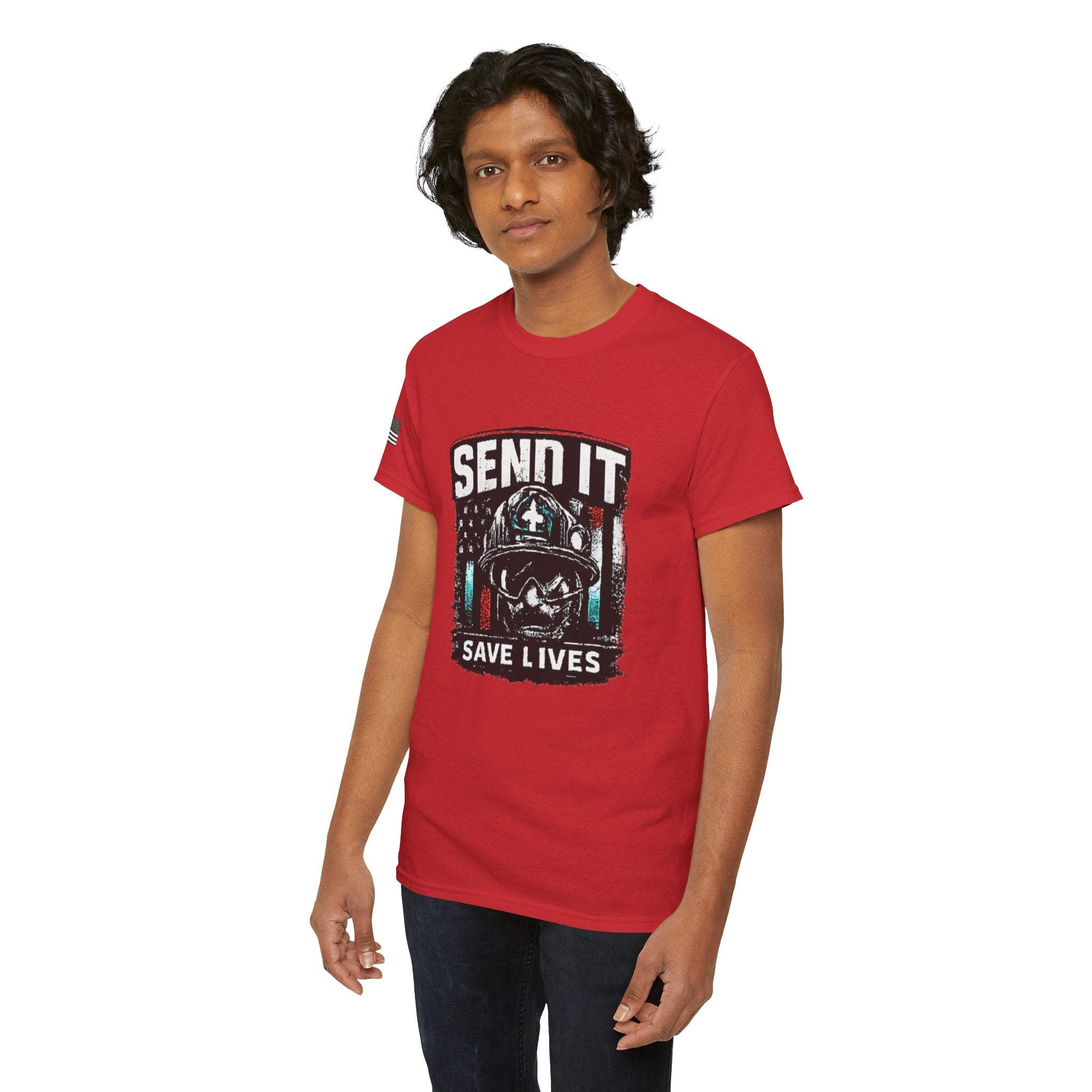 Send It Save Lives T‑Shirt — EMS/Paramedic Rescue Helmet Tee