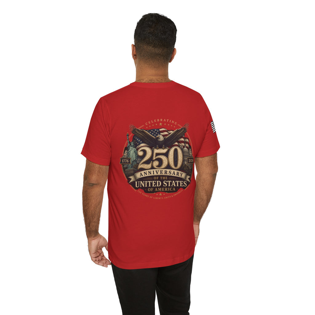 250th Anniversary USA T‑Shirt — American Eagle & Flag Commemorative Tee