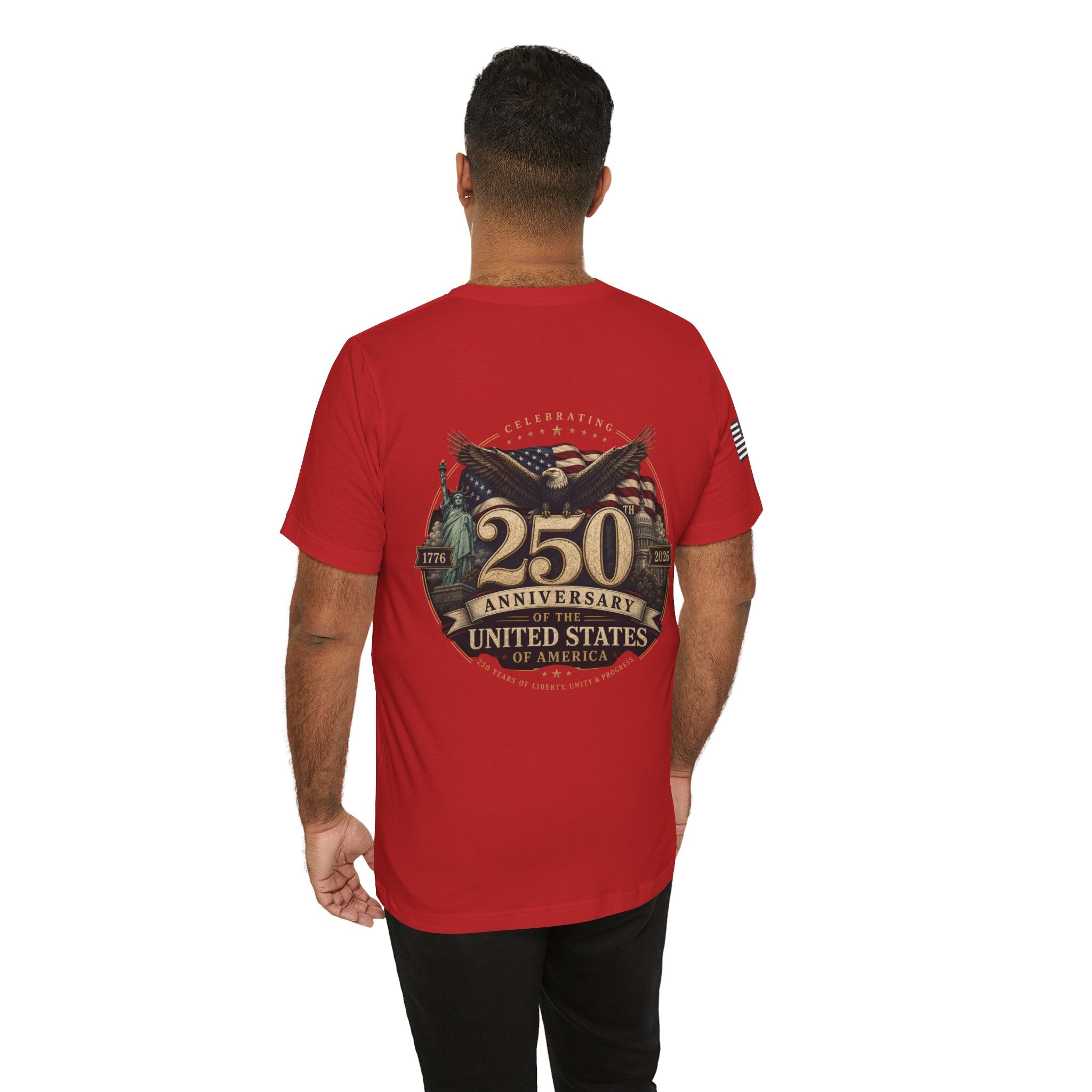 250th Anniversary USA T‑Shirt — American Eagle & Flag Commemorative Tee