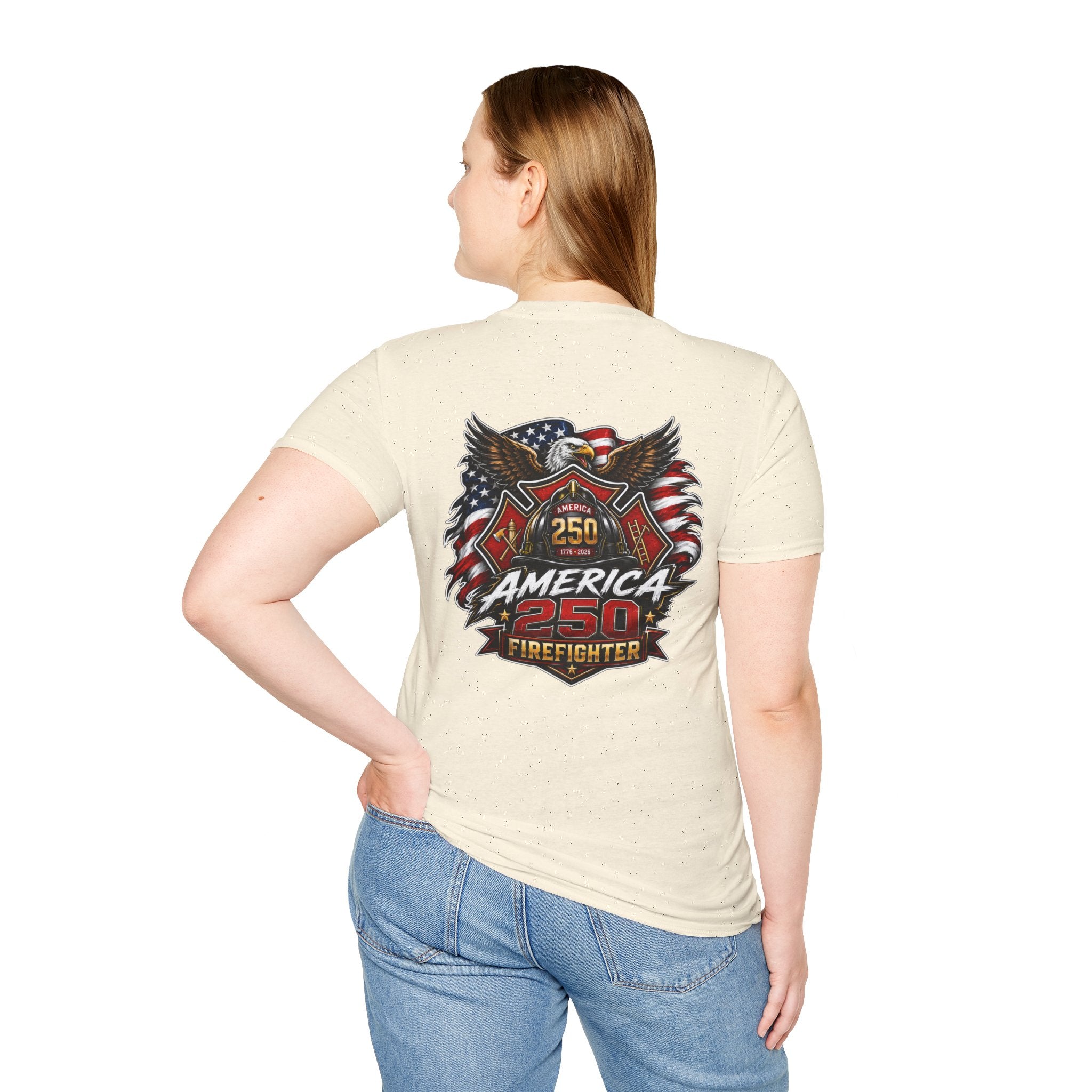 America 250 Firefighter Patriotic Graphic Tee