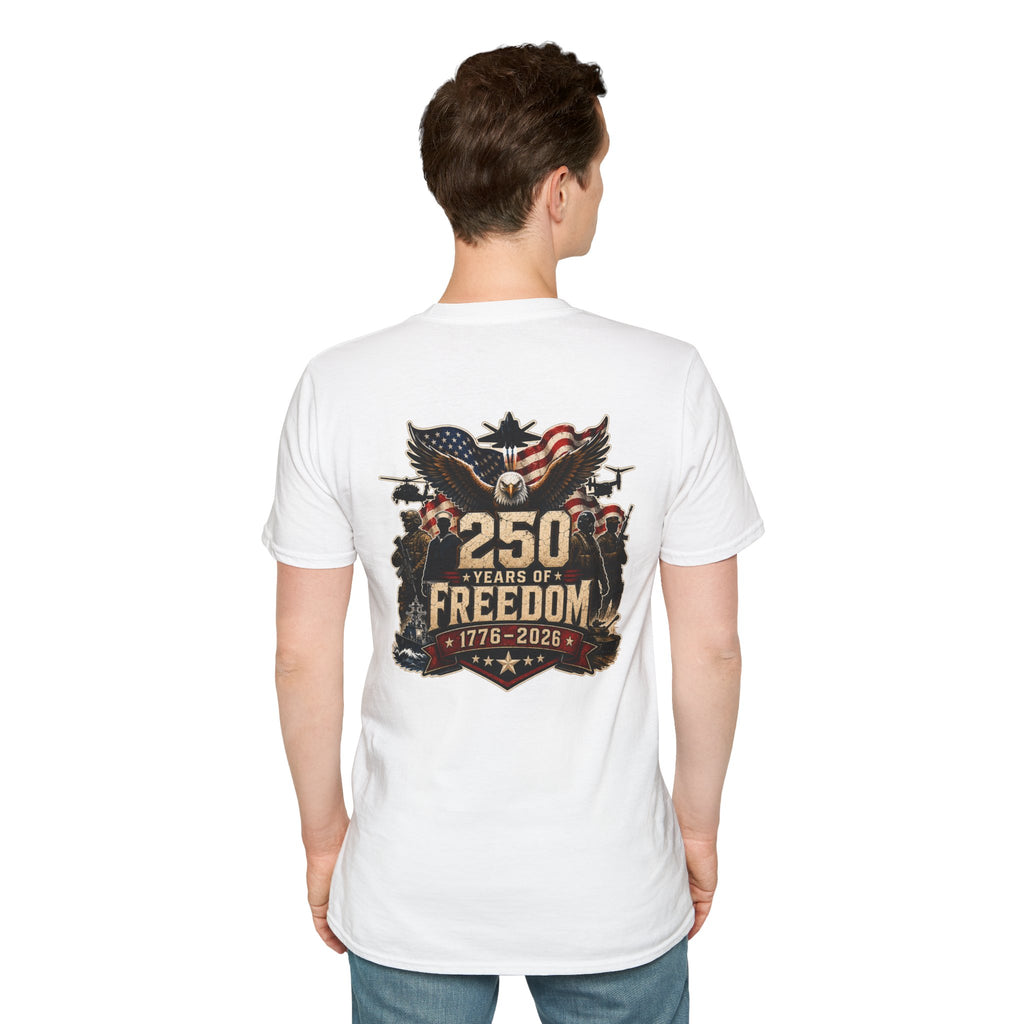 250 Years of Freedom Military Patriotic Graphic Tee