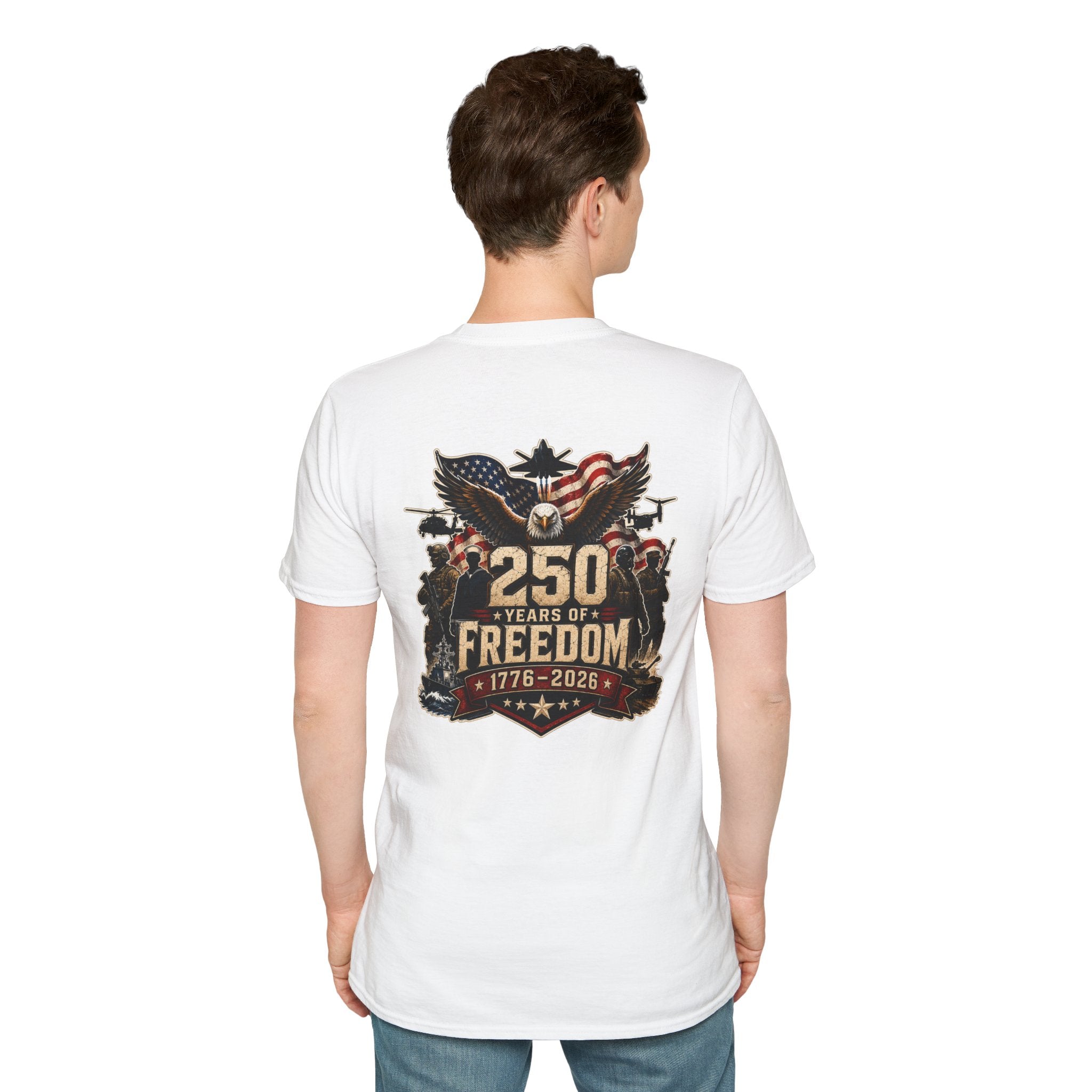 250 Years of Freedom Military Patriotic Graphic Tee