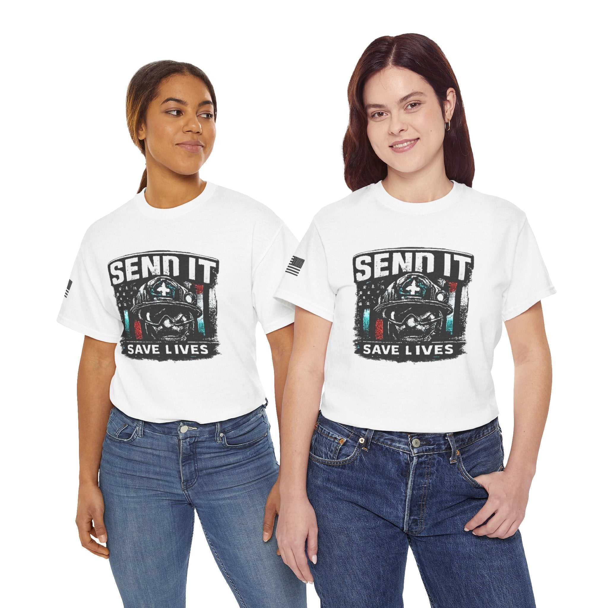 Send It Save Lives T‑Shirt — EMS/Paramedic Rescue Helmet Tee