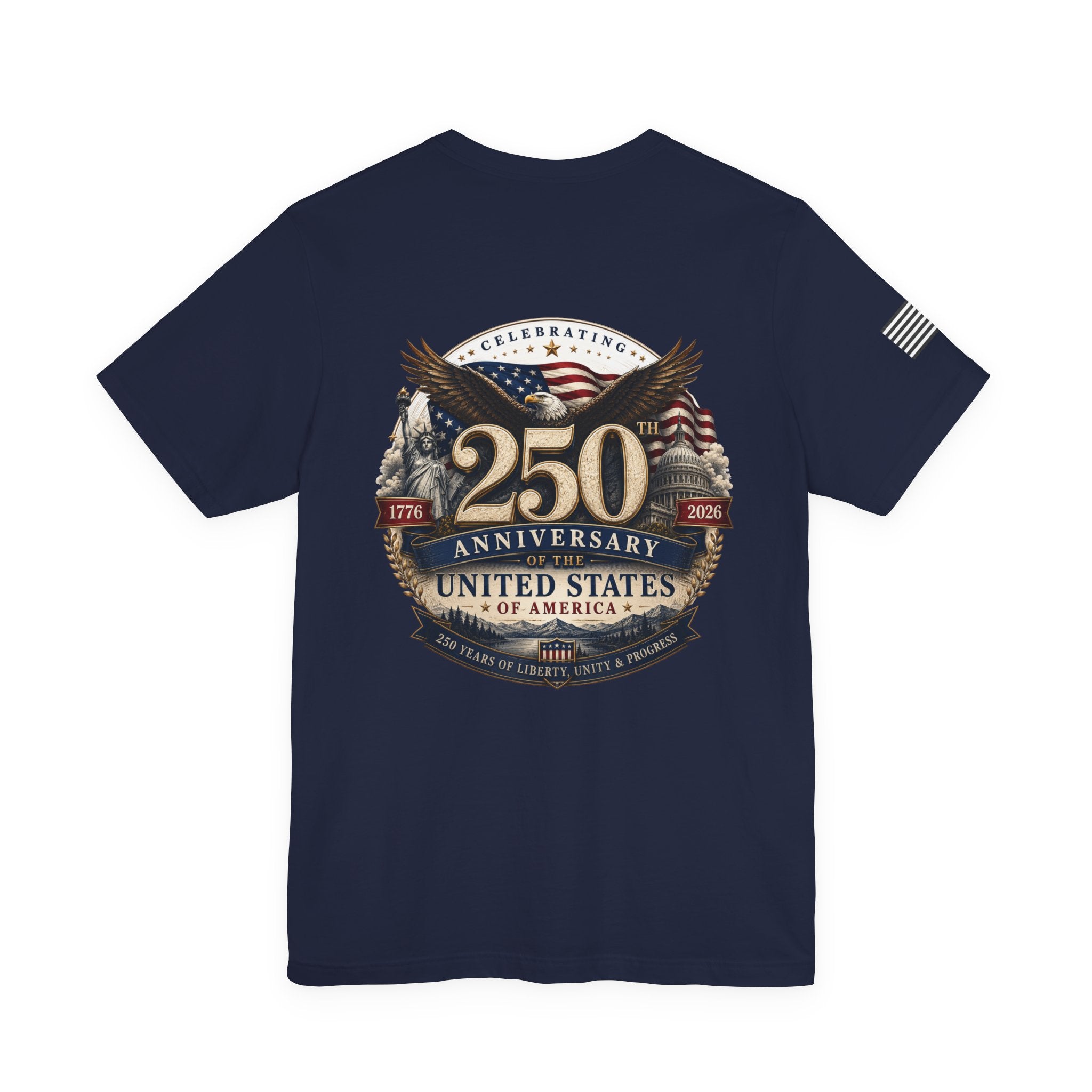 250th Anniversary United States T-Shirt — Patriotic Eagle American Flag Tee