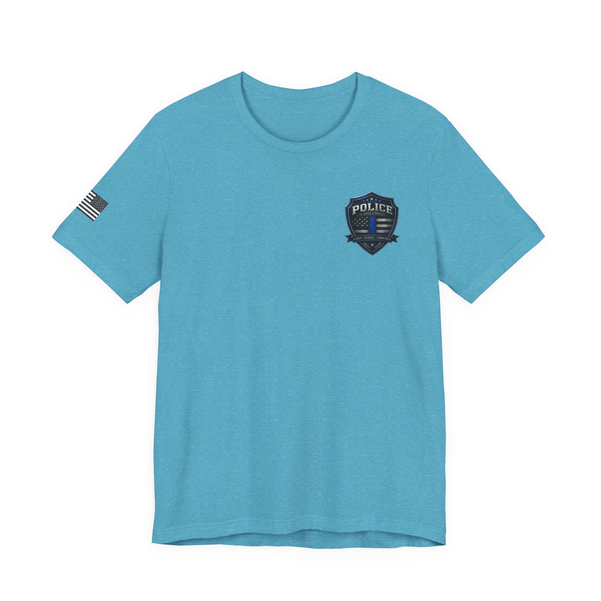 Serve With Honor Police T‑Shirt — Tactical Response Badge Tee