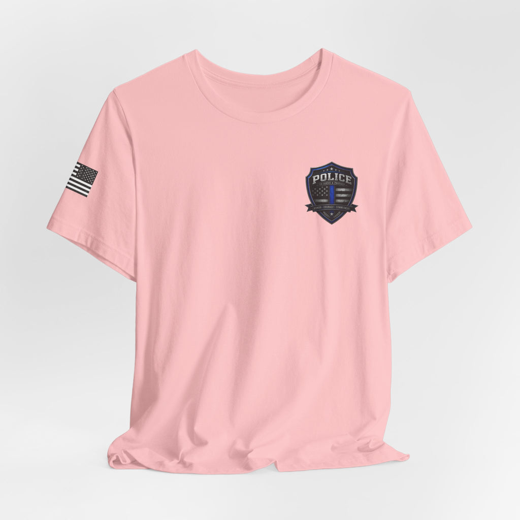 Serve With Honor Police T‑Shirt — Tactical Response Badge Tee