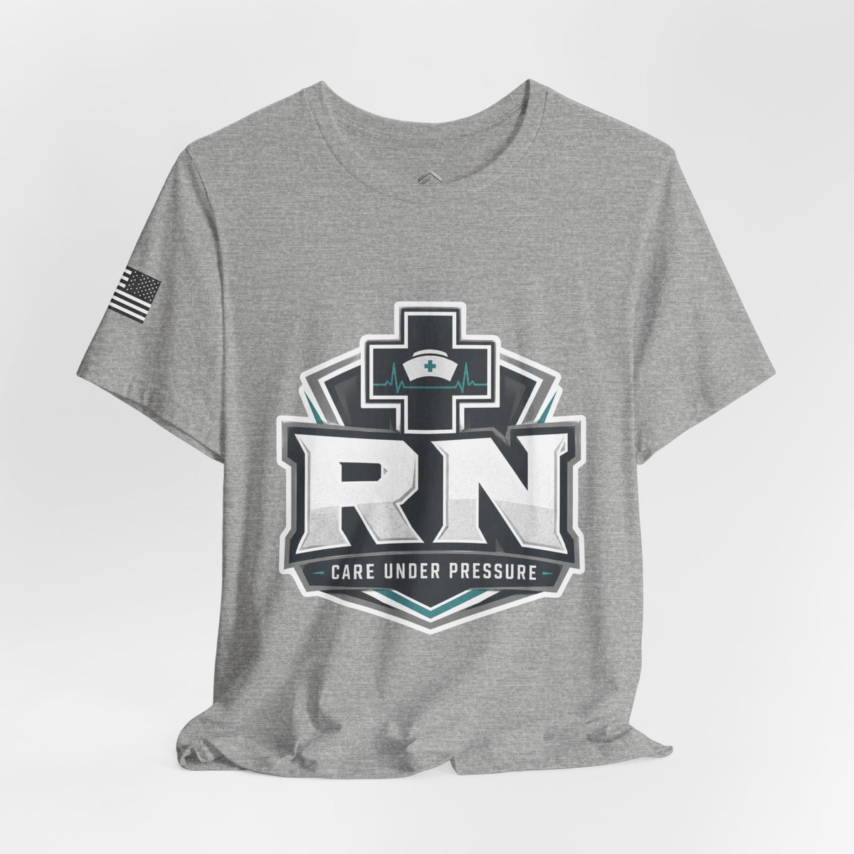 RN Nurse Logo T‑Shirt — Care Under Pressure Crew Tee