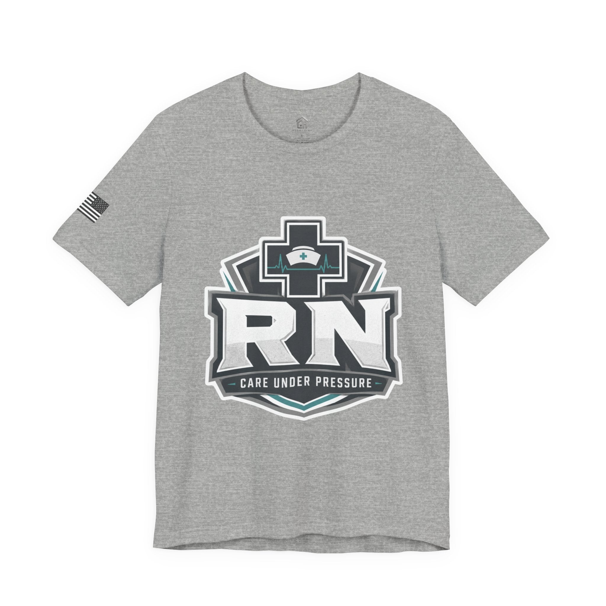 RN Nurse Logo T‑Shirt — Care Under Pressure Crew Tee