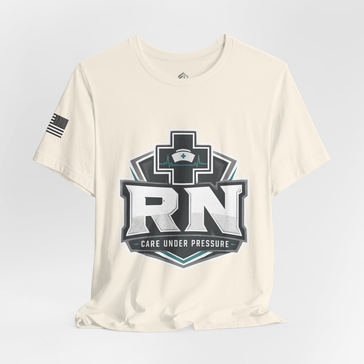 RN Nurse Logo T‑Shirt — Care Under Pressure Crew Tee
