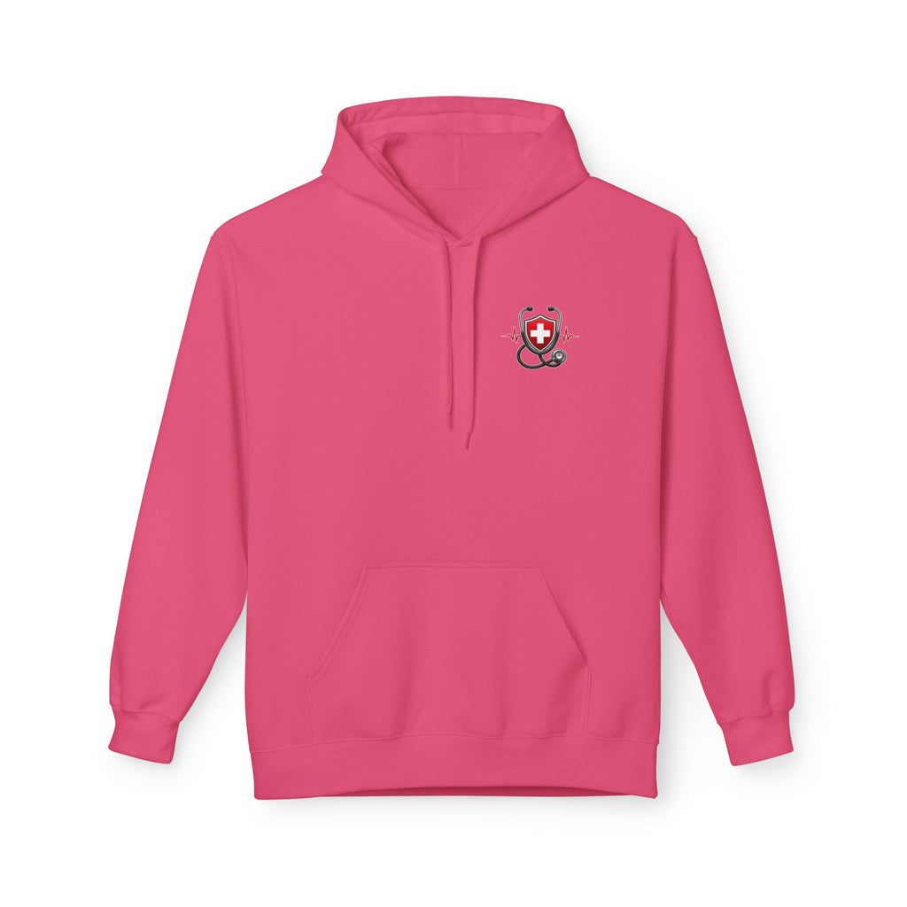 ER Nurse Hoodie - "Present in Chaos, Fueled by Caffeine & Compassion" Medical Staff Pullover