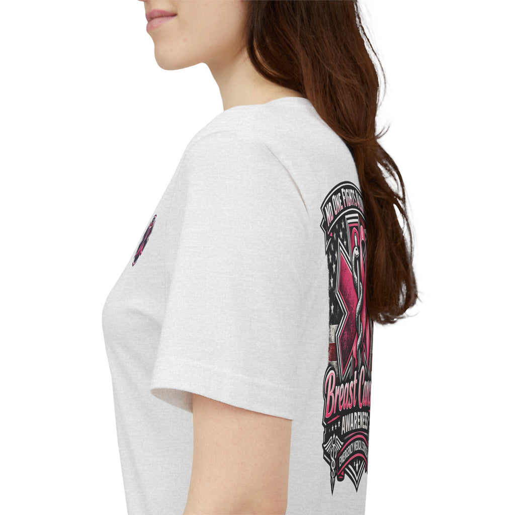 No One Fights Alone – Breast Cancer Awareness EMS T-Shirt