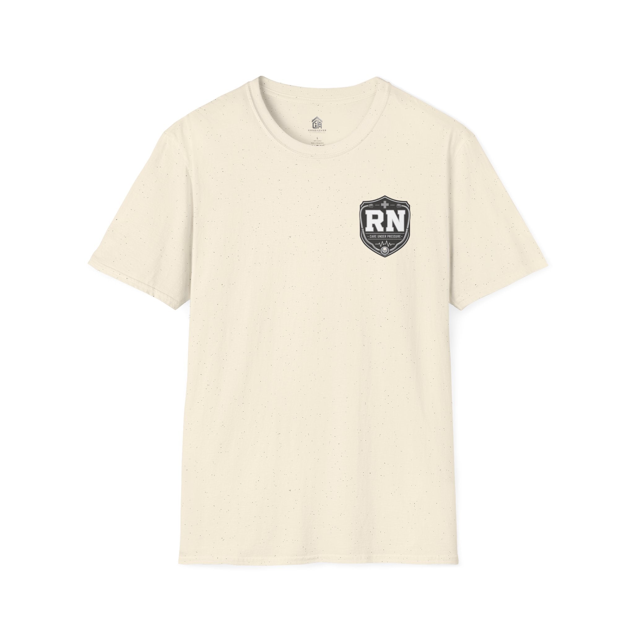 RN Badge T‑Shirt — Registered Nurse American flag