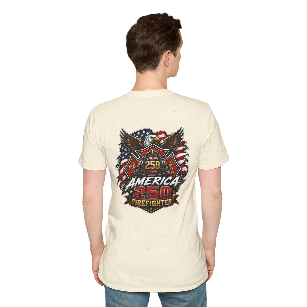 America 250 Firefighter Patriotic Graphic Tee